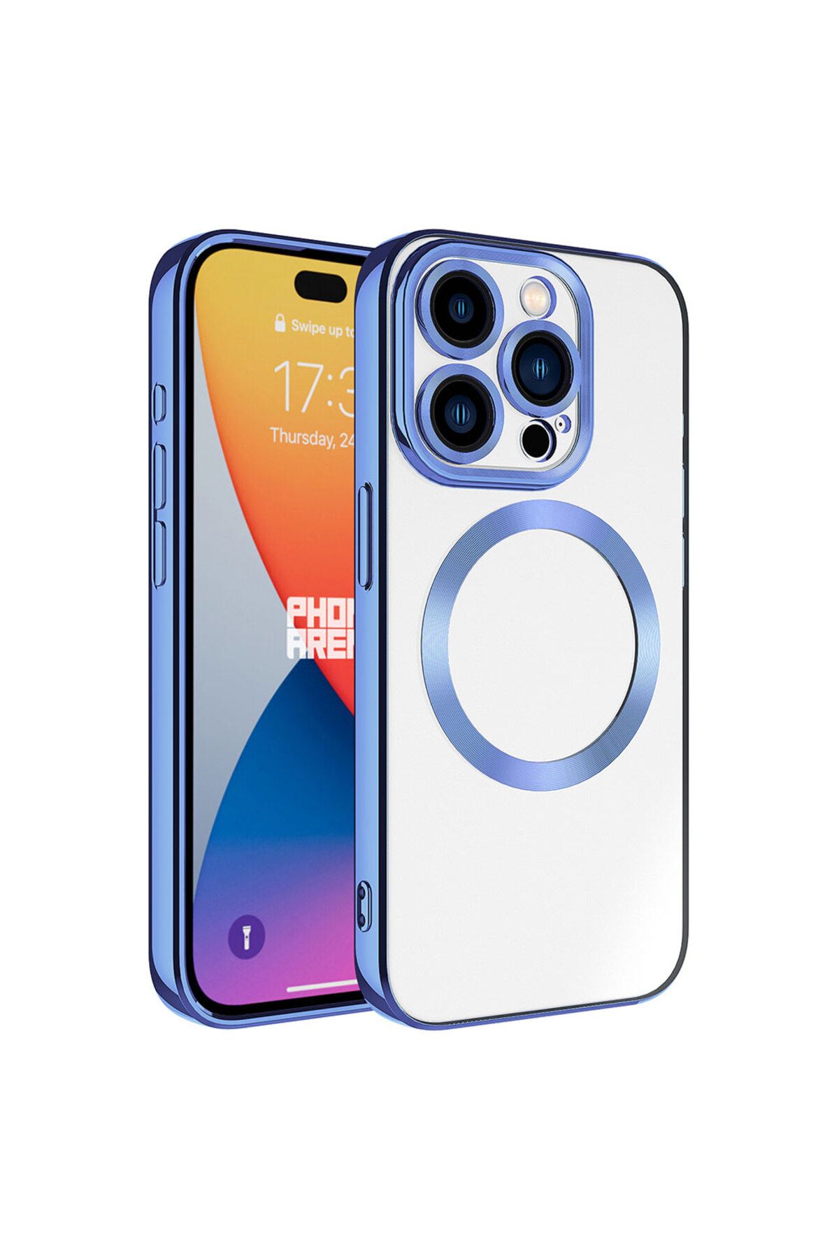 halkhouse İphone 15 Pro Kılıf Magsafe Wireless Şarj Özellikli Renkli İnce Silikon Setro Silikon