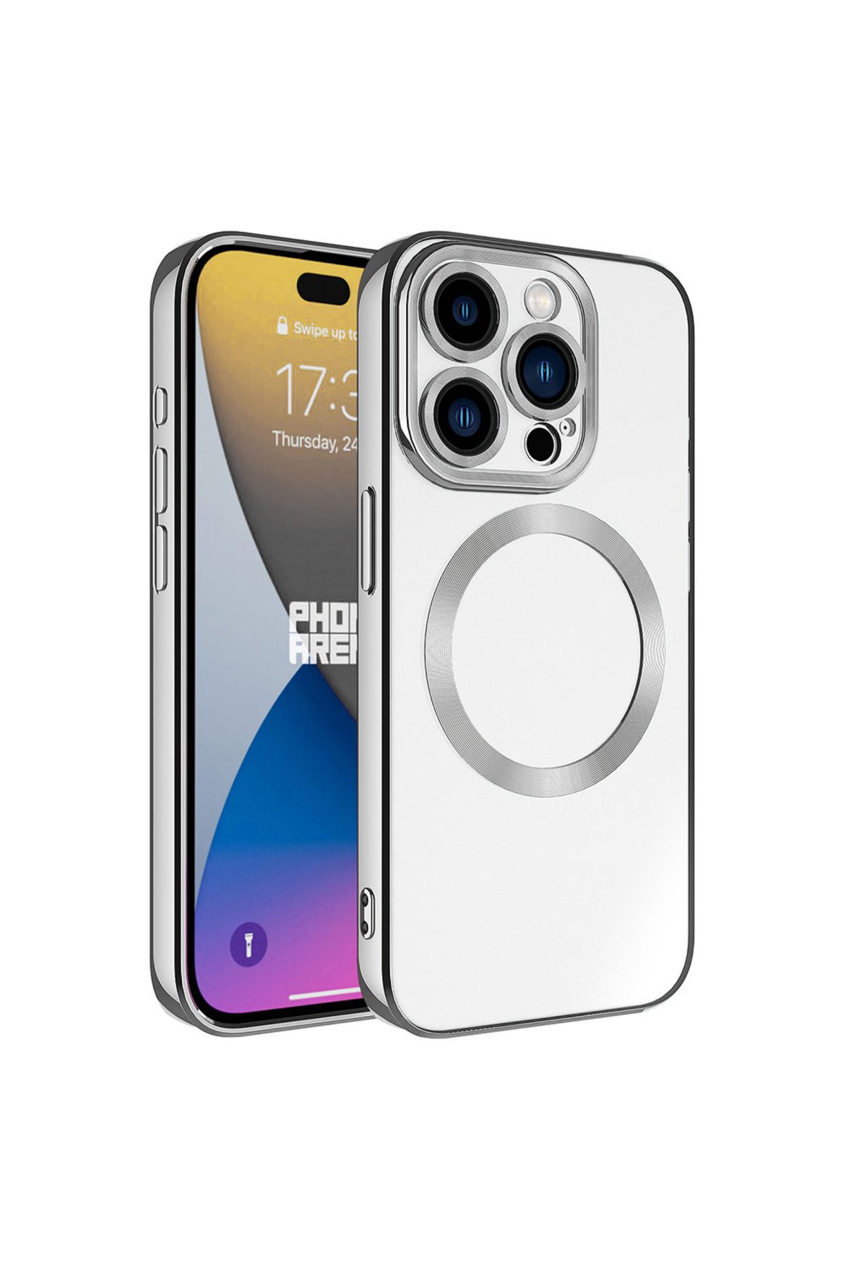 halkhouse İphone 15 Pro Kılıf Magsafe Wireless Şarj Özellikli Renkli İnce Silikon Setro Silikon