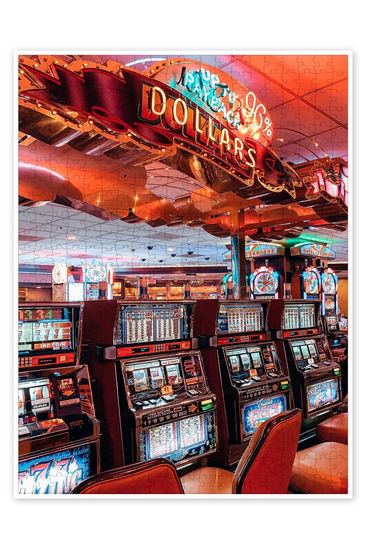 Jeronkarji Las Vegas'taki slot makineleri 500 Parça Puzzle Yapboz Şehir Manzara Temalı Hobilik
