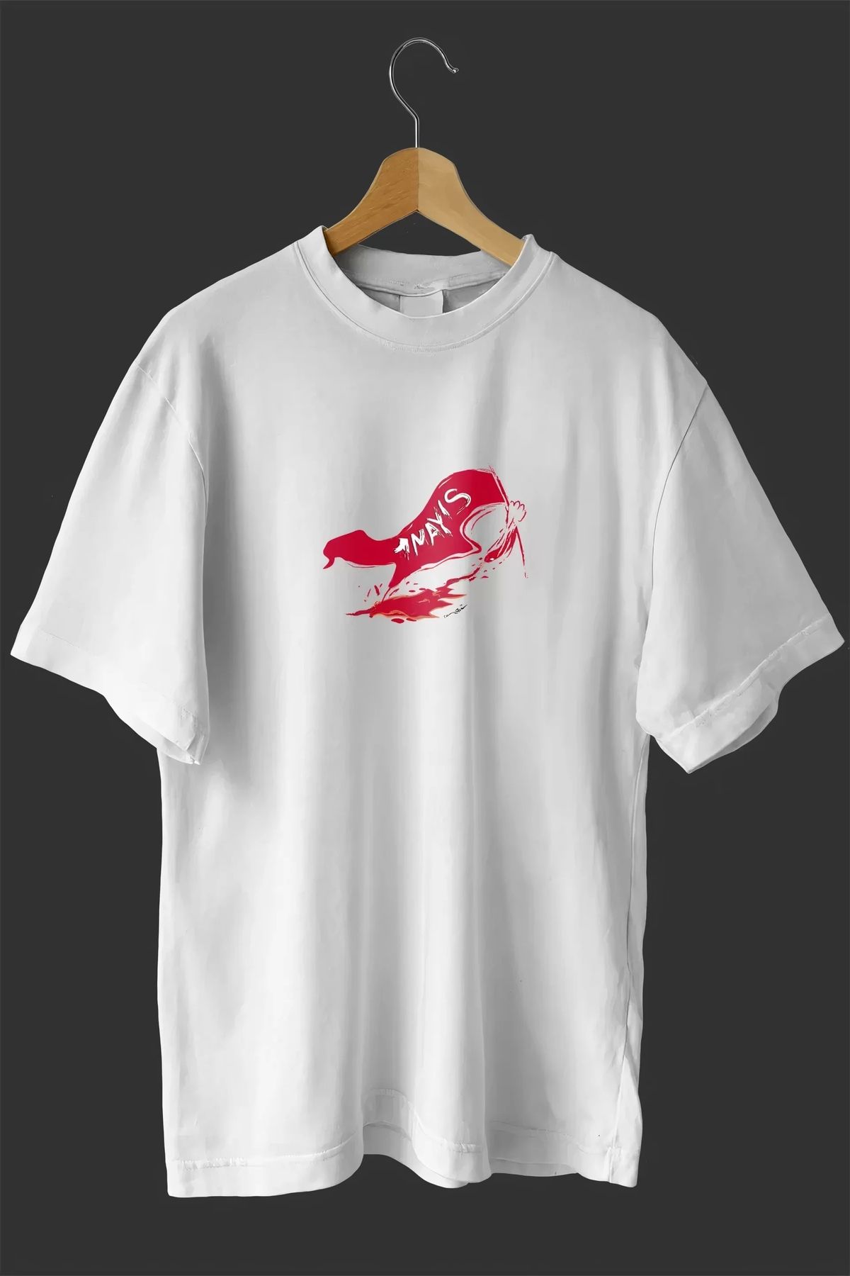 Robahood 1 Mayıs Emekçilerimiz İçin Özel Tasarım 1 Mayıs Baskılı T-shirt - Beyaz