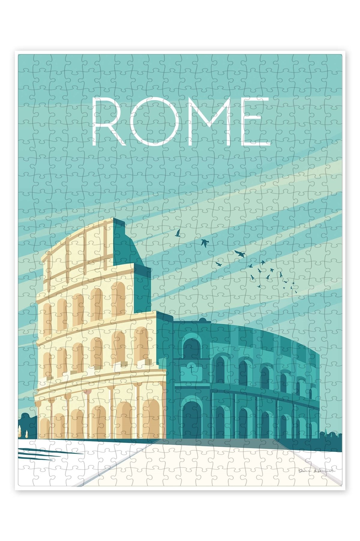 Jeronkarji Roma 500 Parça Puzzle Yapboz Şehir Manzara Temalı Hobilik