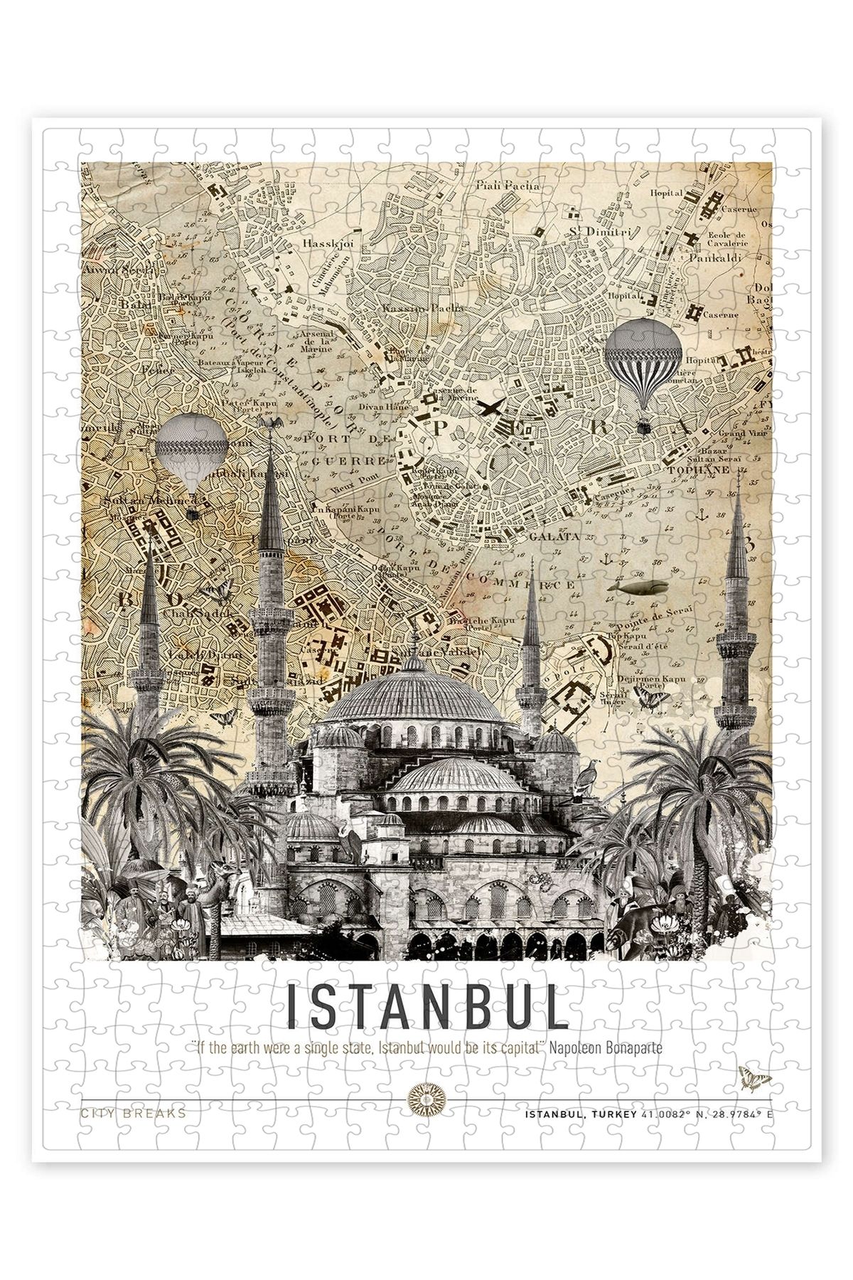 Jeronkarji İstanbul Şehir Tatili 500 Parça Puzzle Yapboz Şehir Manzara Temalı Hobilik