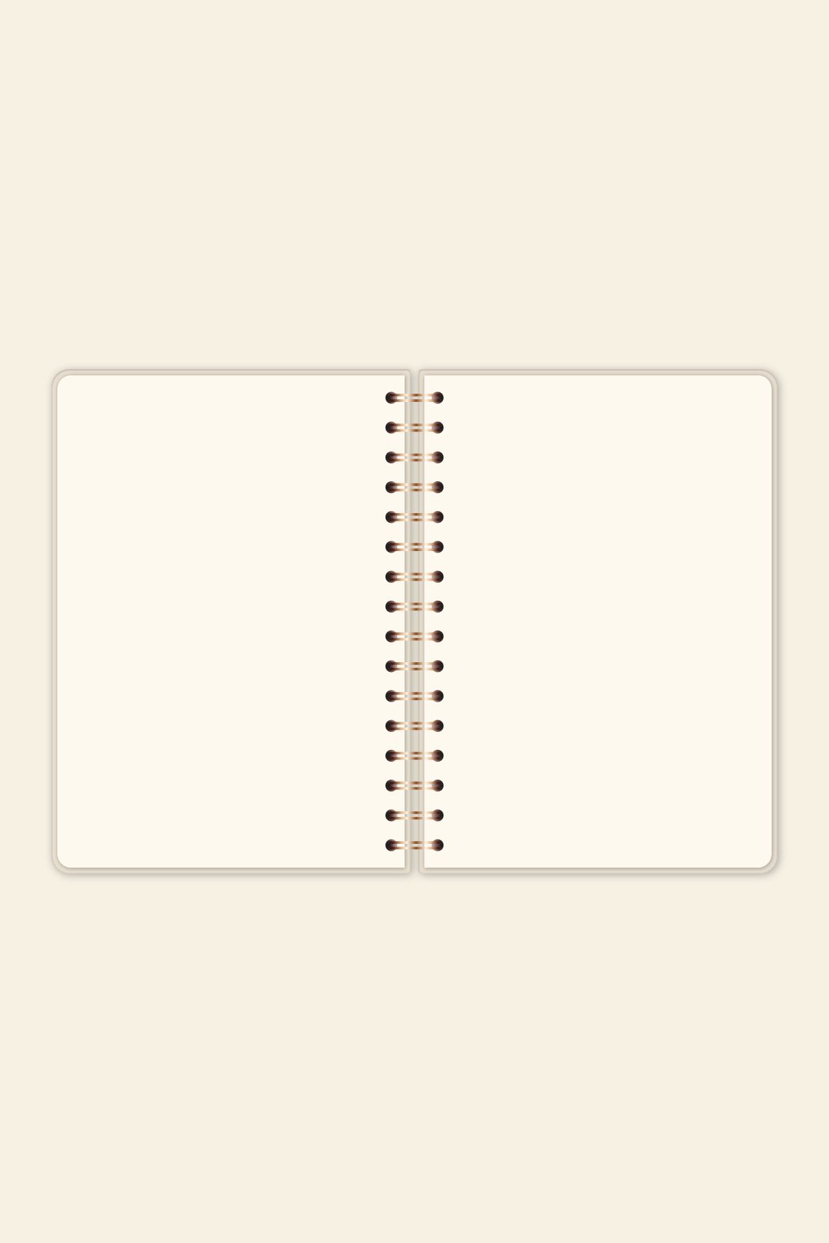 PAPERORA-A5 Linen Plain No Line Spiral Notepad - Hard Cover, Undated 8