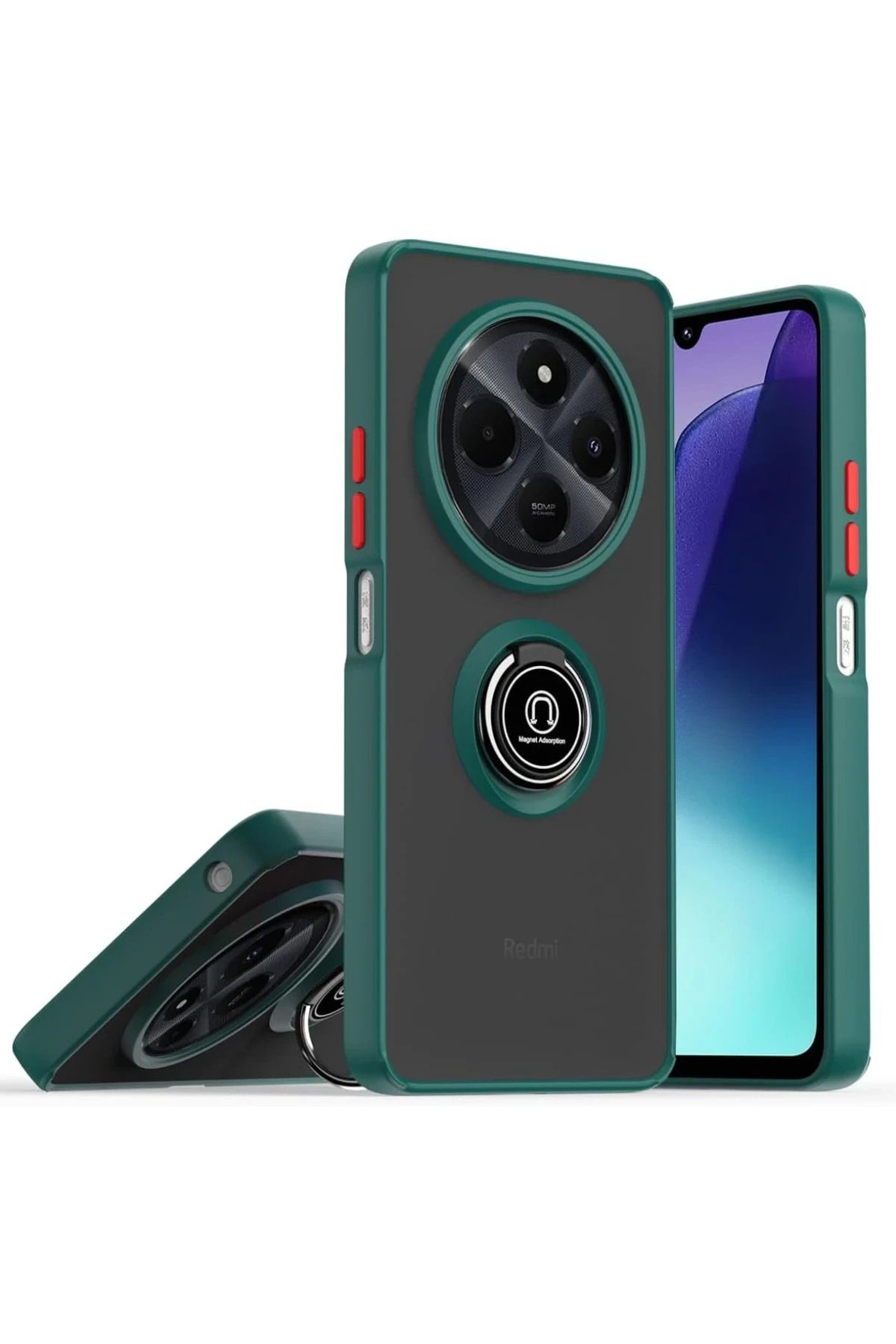 NANOSPACE Realme C75 4G İle Uyumlu Kılıf Montreal Yüzüklü Silikon Kapak