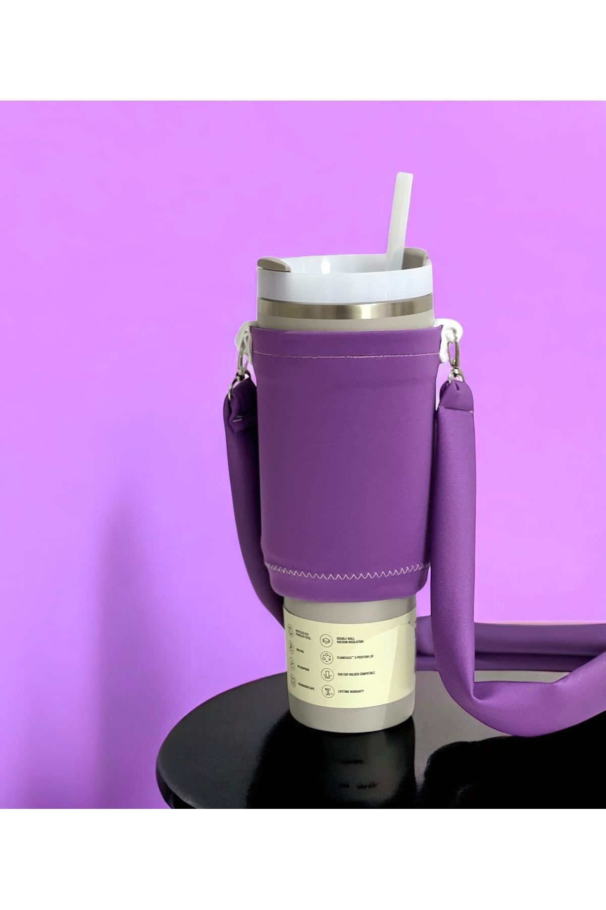 JACA Quencher Pipetli 1.18 Lt Termos Uyumlu Askılı Kilif Çanta Ve Renki Omuz Askisi Aksesuar