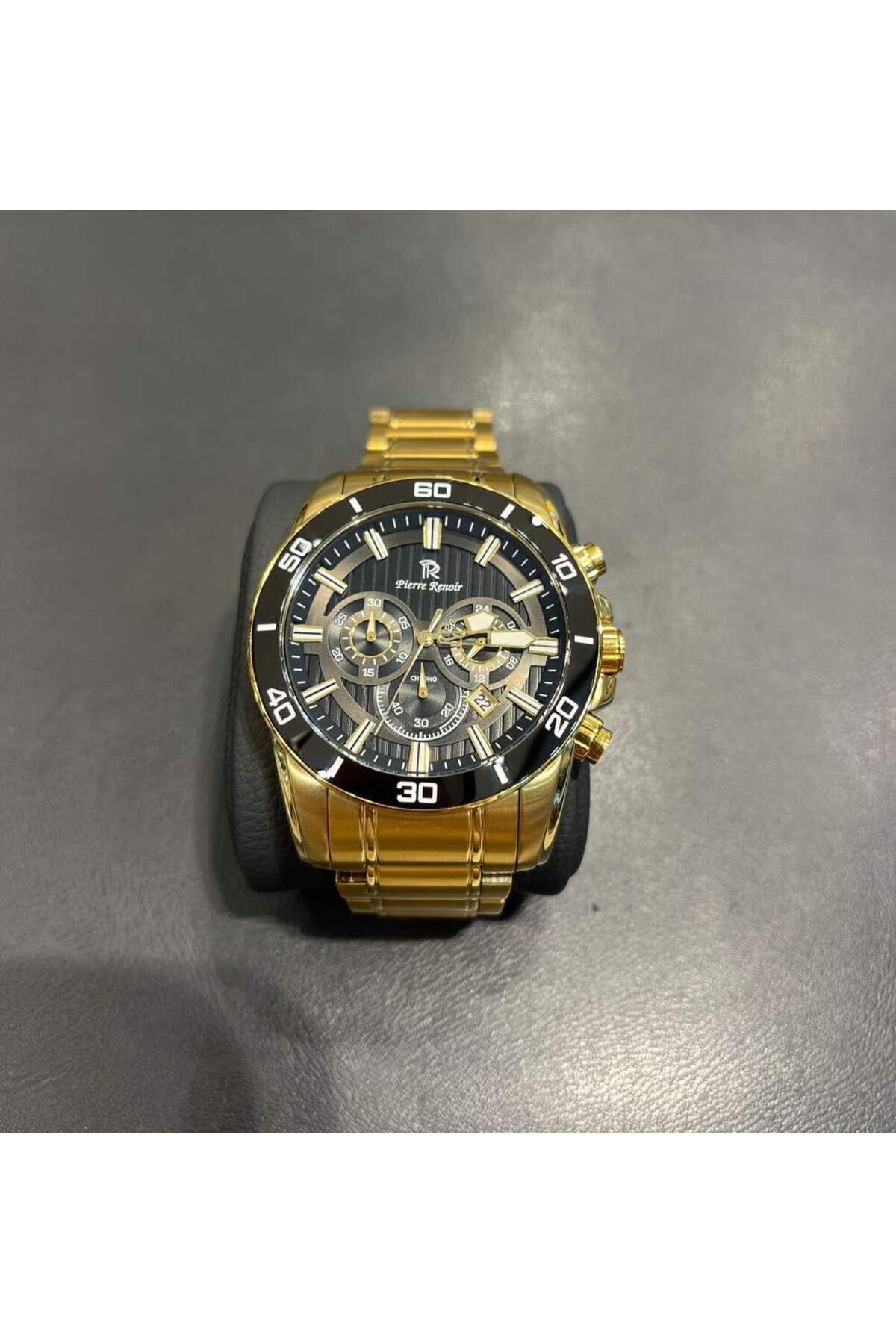 Pierre Renoir PR9881-SİYAH-GOLD ERKEK KOL SAATİ