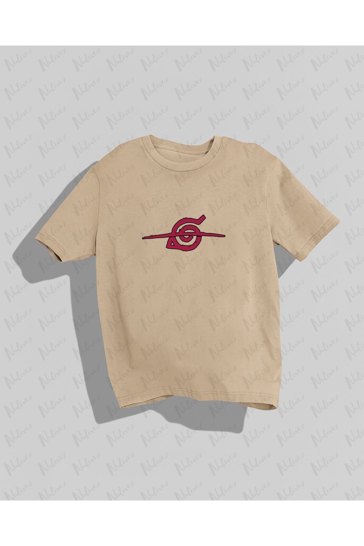 Nulivez Naruto Tasarımı Baskılı Yüksek Kalite Kompakt Unisex Oversize T-Shirt