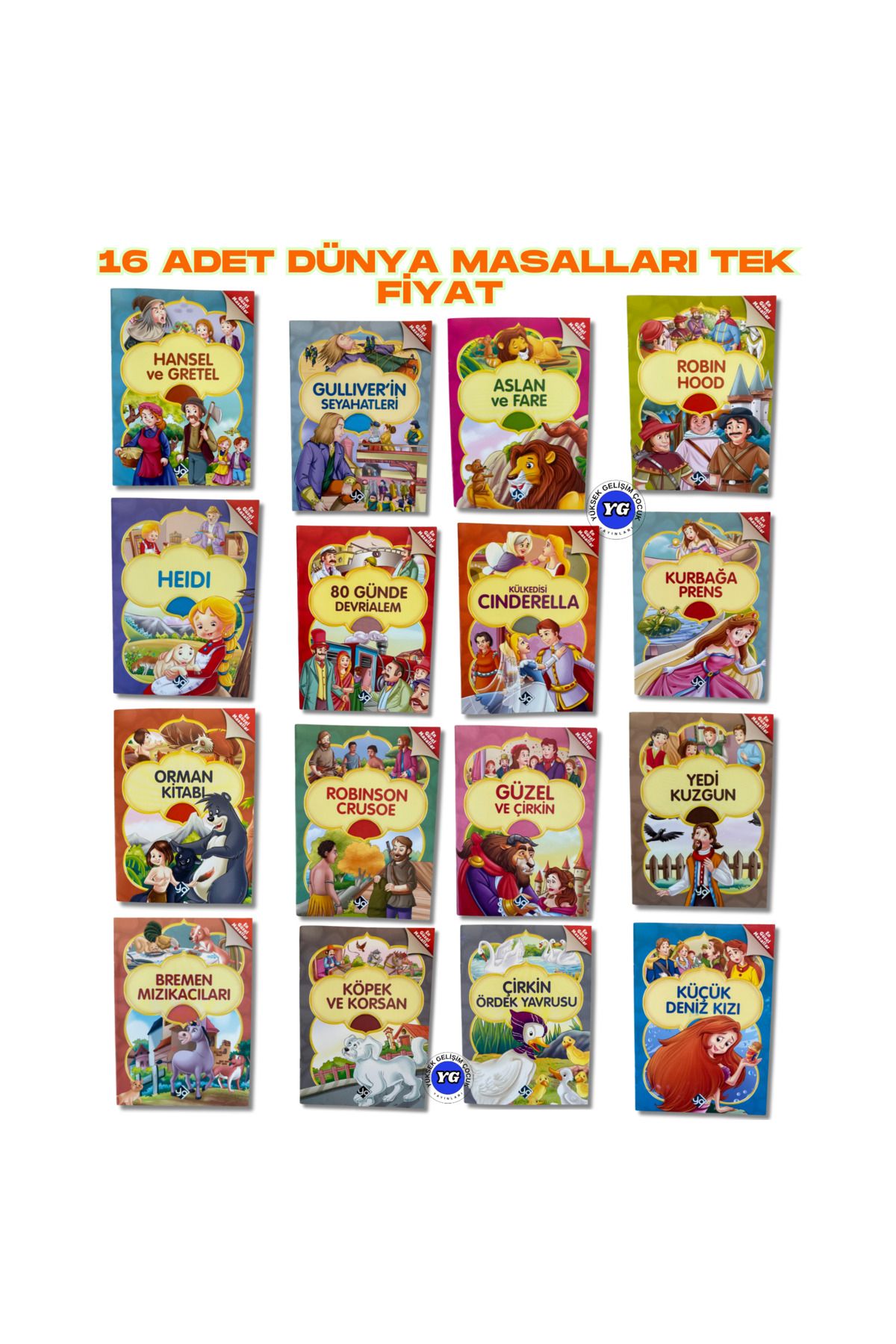 Burhan Yayınları DÜNYA MASALLARI SERİSİ - 16 KİTAPLIK MASAL SETİ