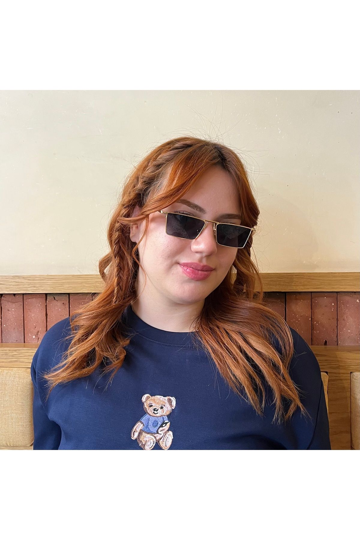 NOYZZ Glow Metal Gold Çerçeve Siyah Cam Kadın Güneş Gözlüğü