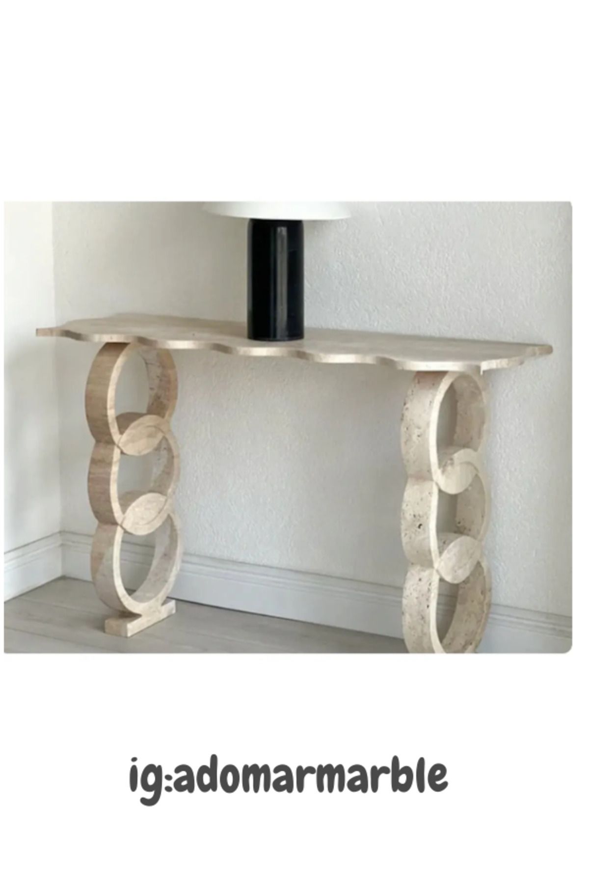 adomarmarblehandmadeandluxury ADOMAR Traverten Dresuar, Mermer Dresuar, Antre Dresuar, %100 Doğal Taş, Konsol Masası, Özel Ölçü