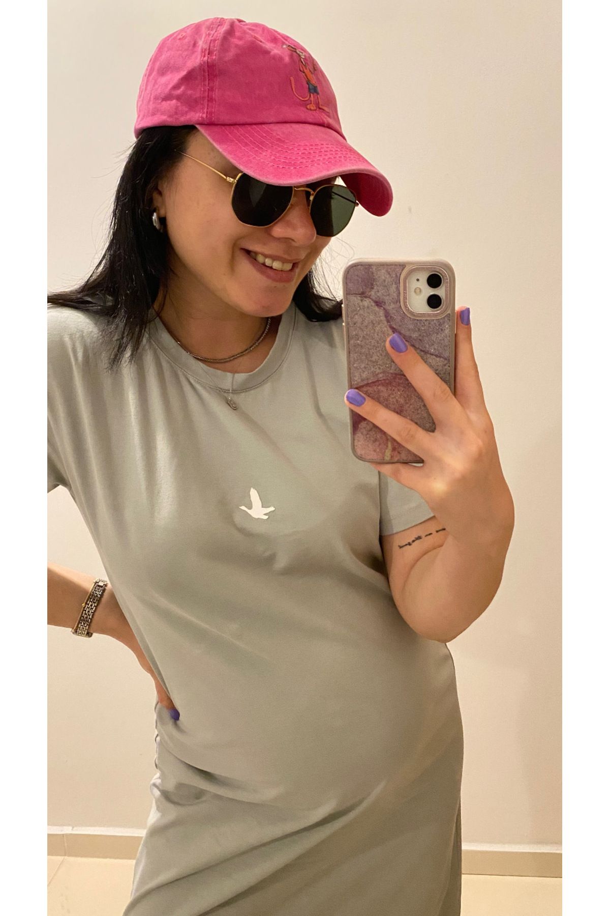 FASHION Pink Panther Nakışlı Pembe Şapka