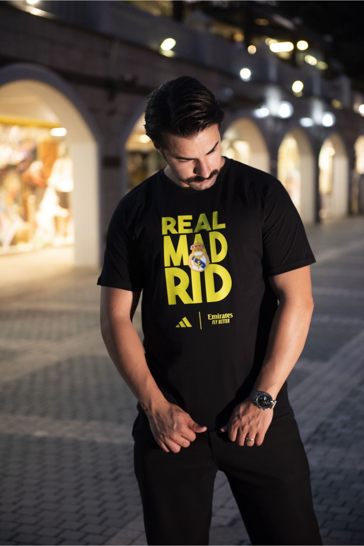 Scudetto T-Shirt Real Madrid Dikey Unisex Tişört