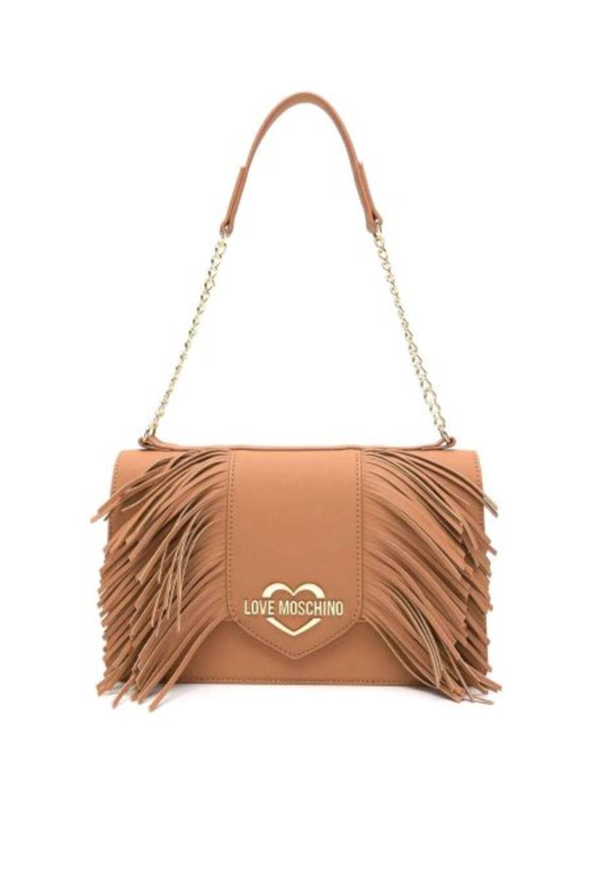 Love Moschino BORSA PU GRS FRANGE CAMMELLO