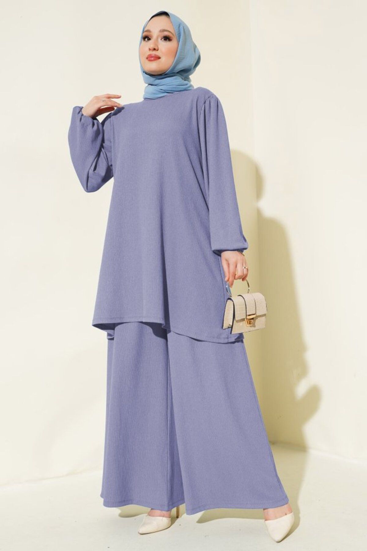 novafems Tunik Pantolon Alt Üst Takım 6663 - Lila