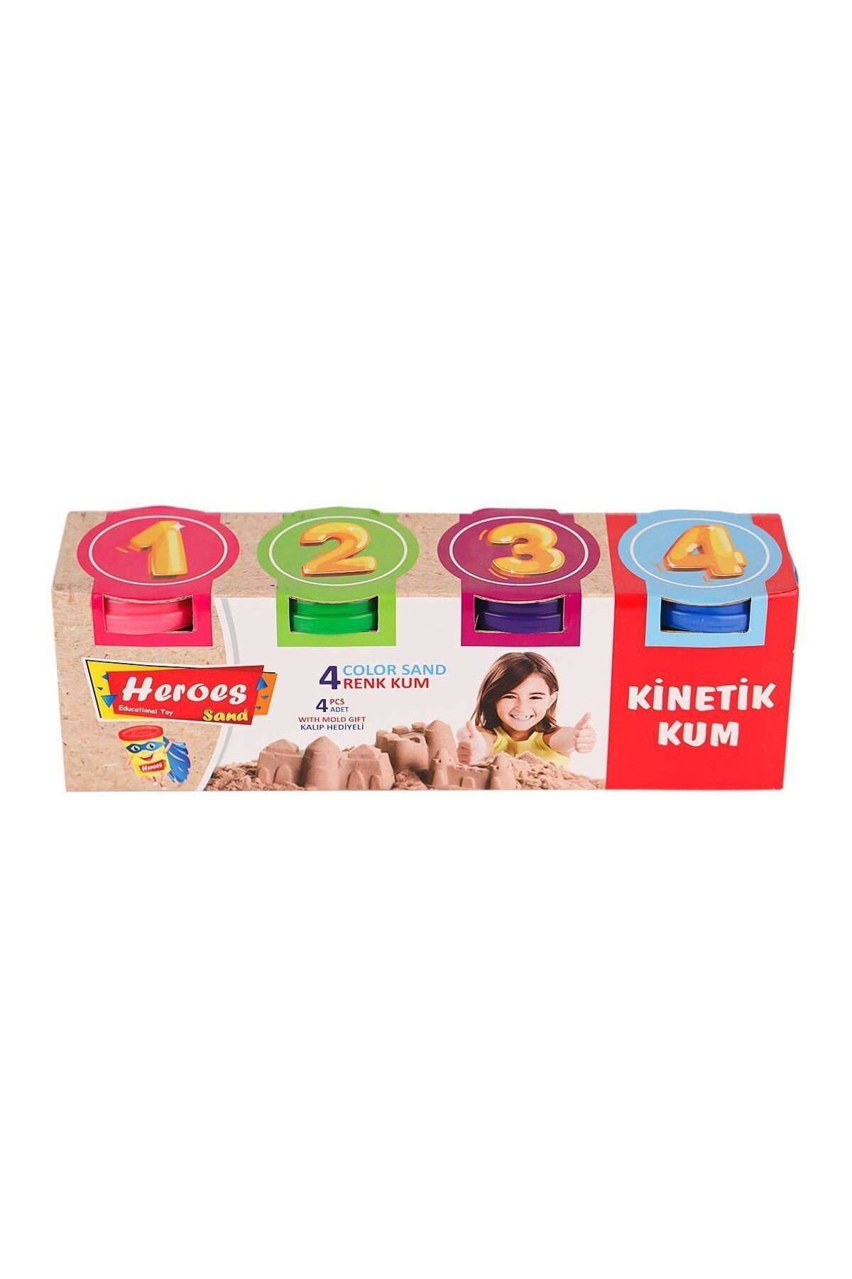 DENİZBİLİŞİM Kum-022 Heroes Kinetik Kum 4'Lü -Eren Eğitici Oyuncak