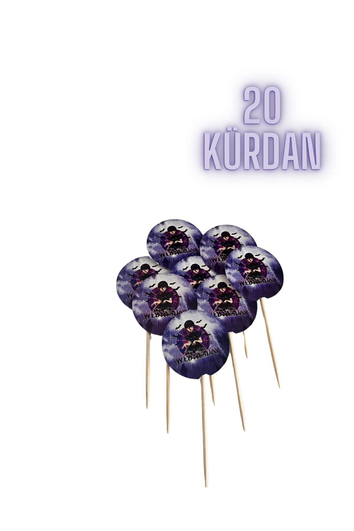 partyrüyası Wednesday Addams Kürdan Süs 20 Adet Wednesday Dekor Süs Kürdan