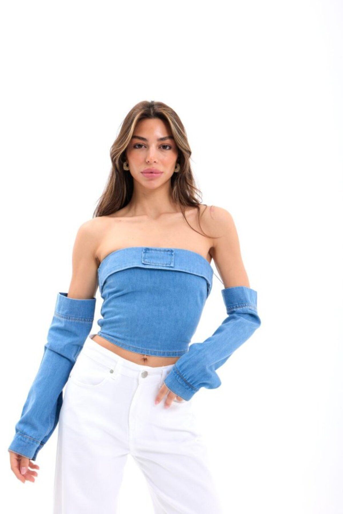 novafems 7358 KOT BLUZ-MAVİ