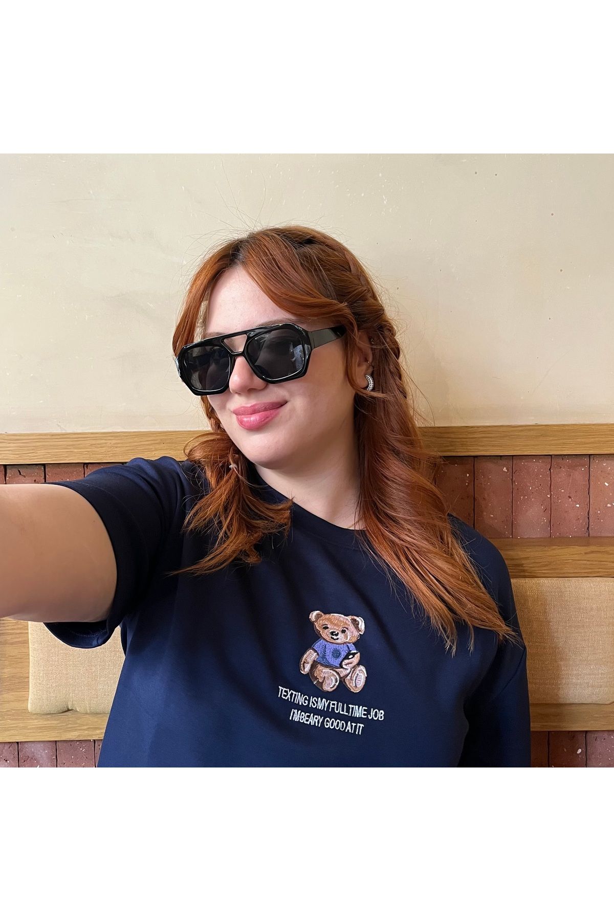 NOYZZ Bonito Retro Siyah Çerçeve Siyah Cam Kadın Güneş Gözlüğü