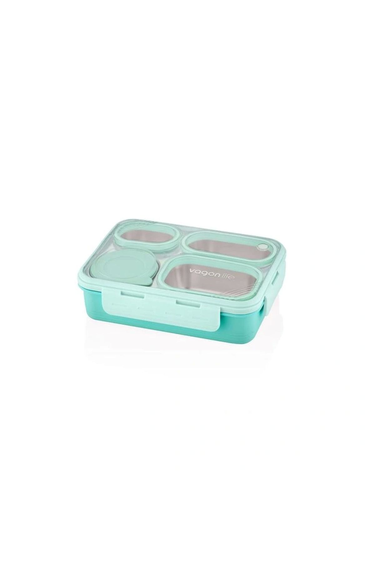 Uzspace Vgn-7099 4 Bölmeli Paslanmaz Çelik Yemek Kabı - Lunch Box 800 ml
