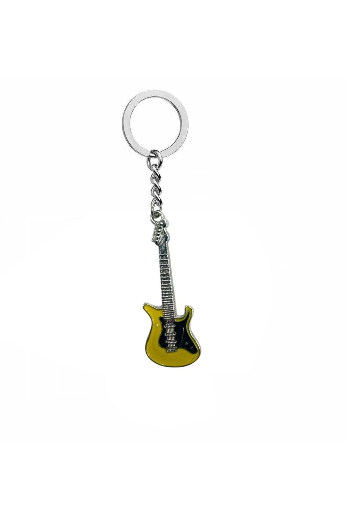Herşey Nota Elektro Gitar Anahtarlık – Yağ Yeşili – Müzik Temalı Aksesuar