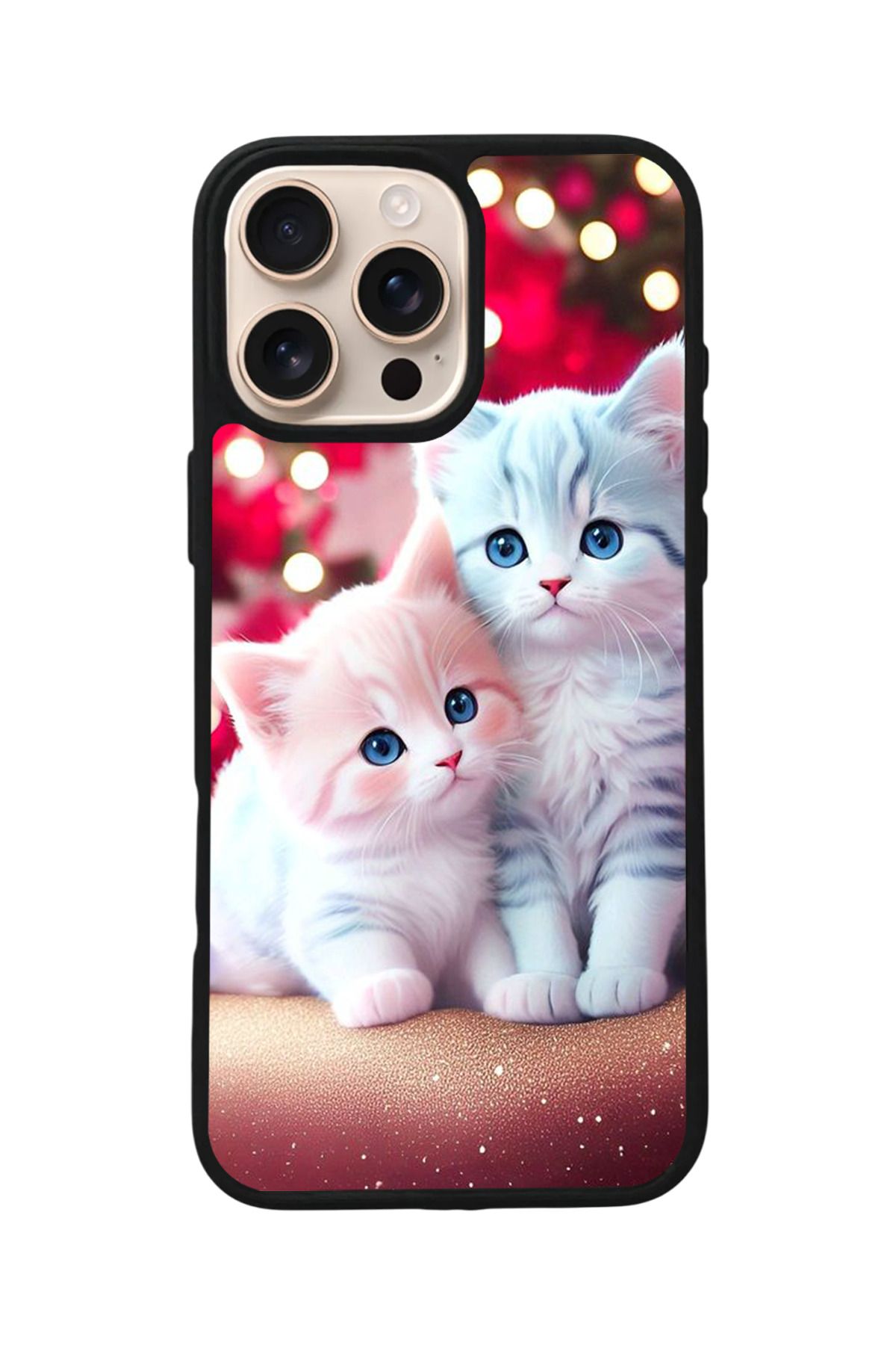 Aksel Kılıf Apple iPhone 16 Pro Max Uyumlu Baskılı,Mat Siyah,Yumuşak Silikon,Koruyucu,Şok Emici Kapak,Kılıf