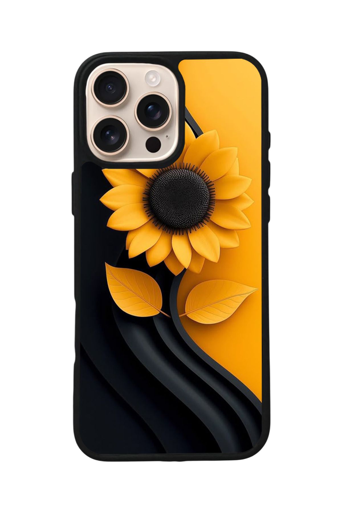 Aksel Kılıf Apple iPhone 16 Pro Max Uyumlu Baskılı,Mat Siyah,Yumuşak Silikon,Koruyucu,Şok Emici Kapak,Kılıf