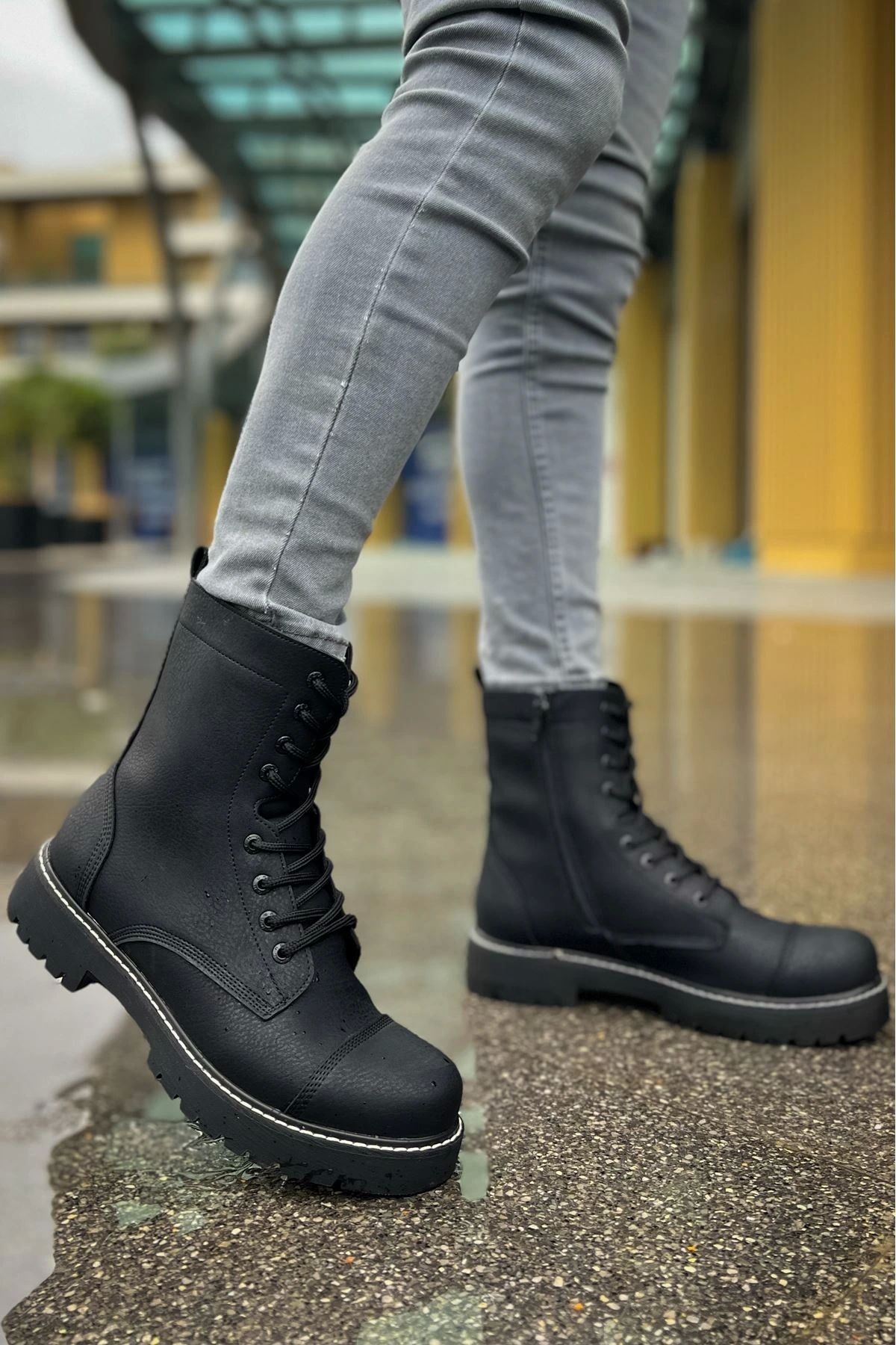 OurStyles CH009 CST Military Erkek Bot SIYAH