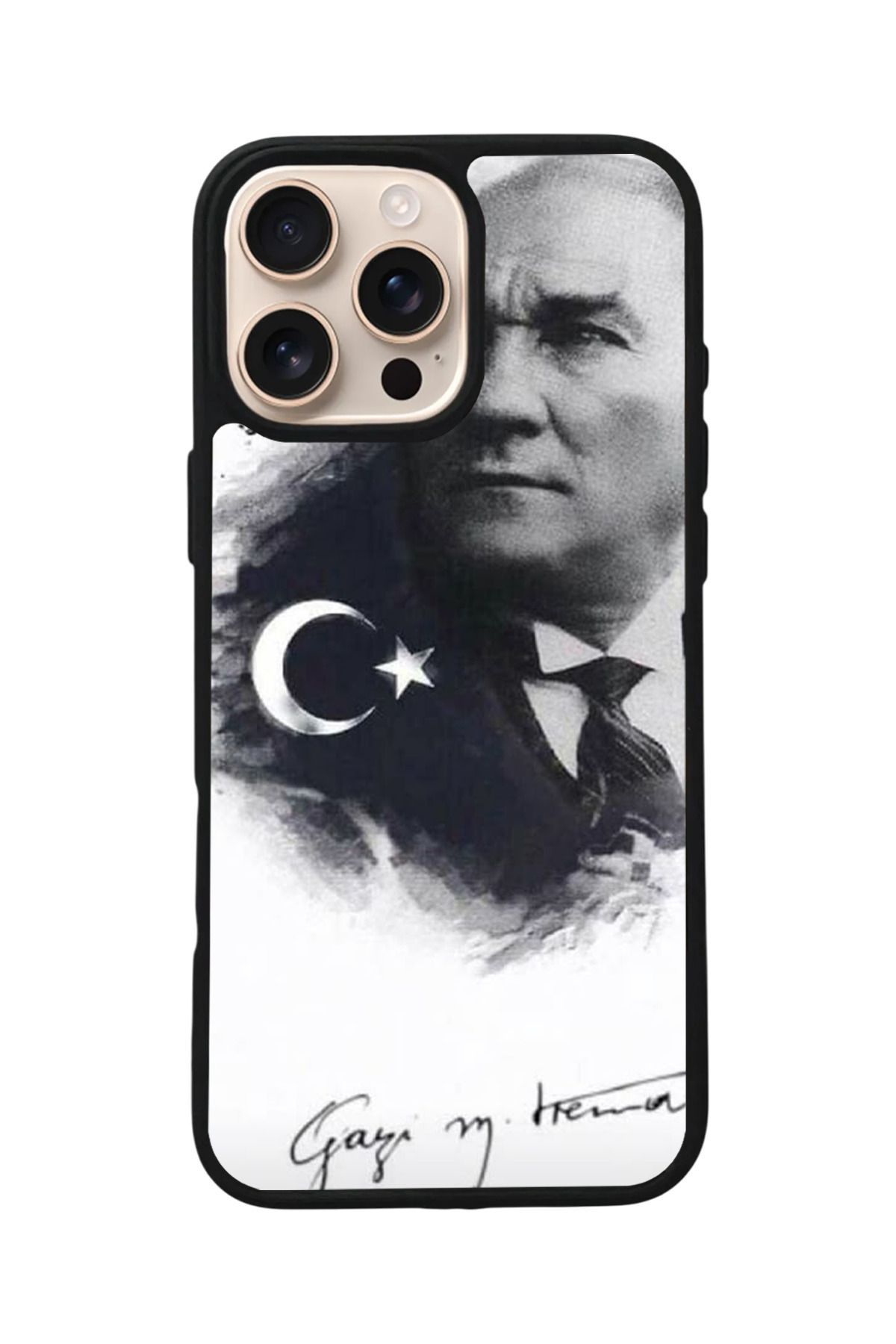 Aksel Kılıf Apple iPhone 15 Pro Uyumlu Baskılı,Mat Siyah,Yumuşak Silikon,Koruyucu,Şok Emici Kapak,Kılıf
