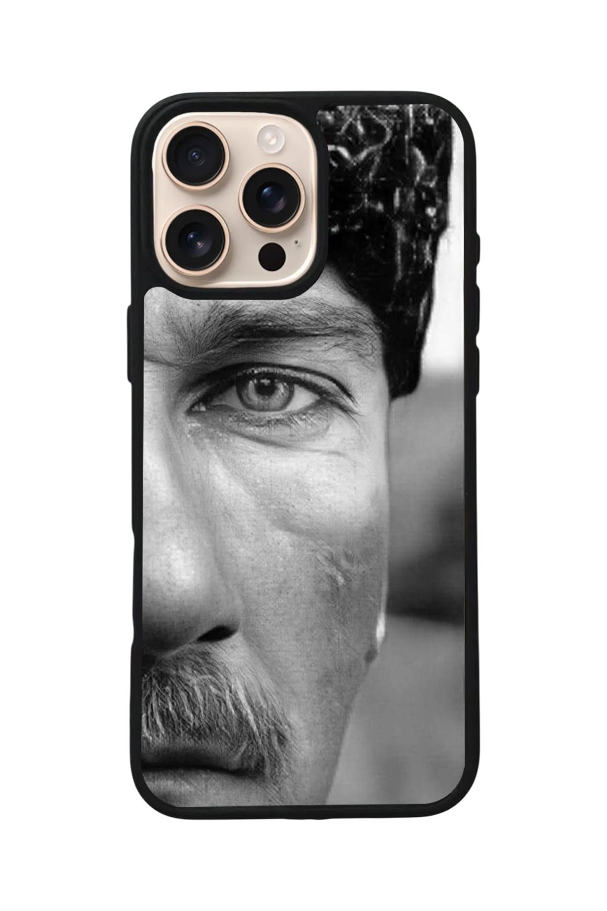 Aksel Kılıf Apple iPhone 15 Pro Uyumlu Baskılı,Mat Siyah,Yumuşak Silikon,Koruyucu,Şok Emici Kapak,Kılıf