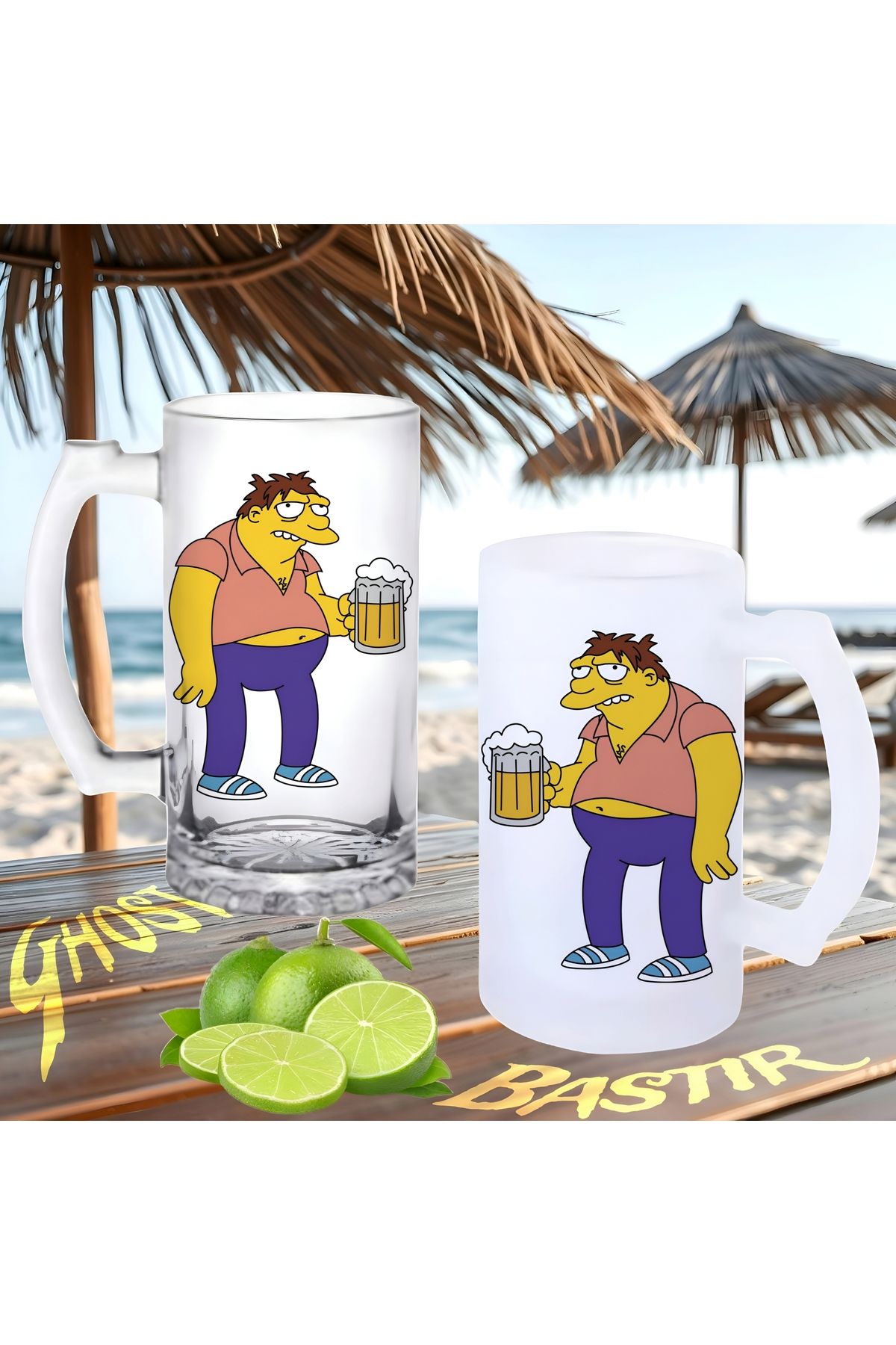 Ghostbusters Simpsons buzlu ya da buzsuz bira bardağı