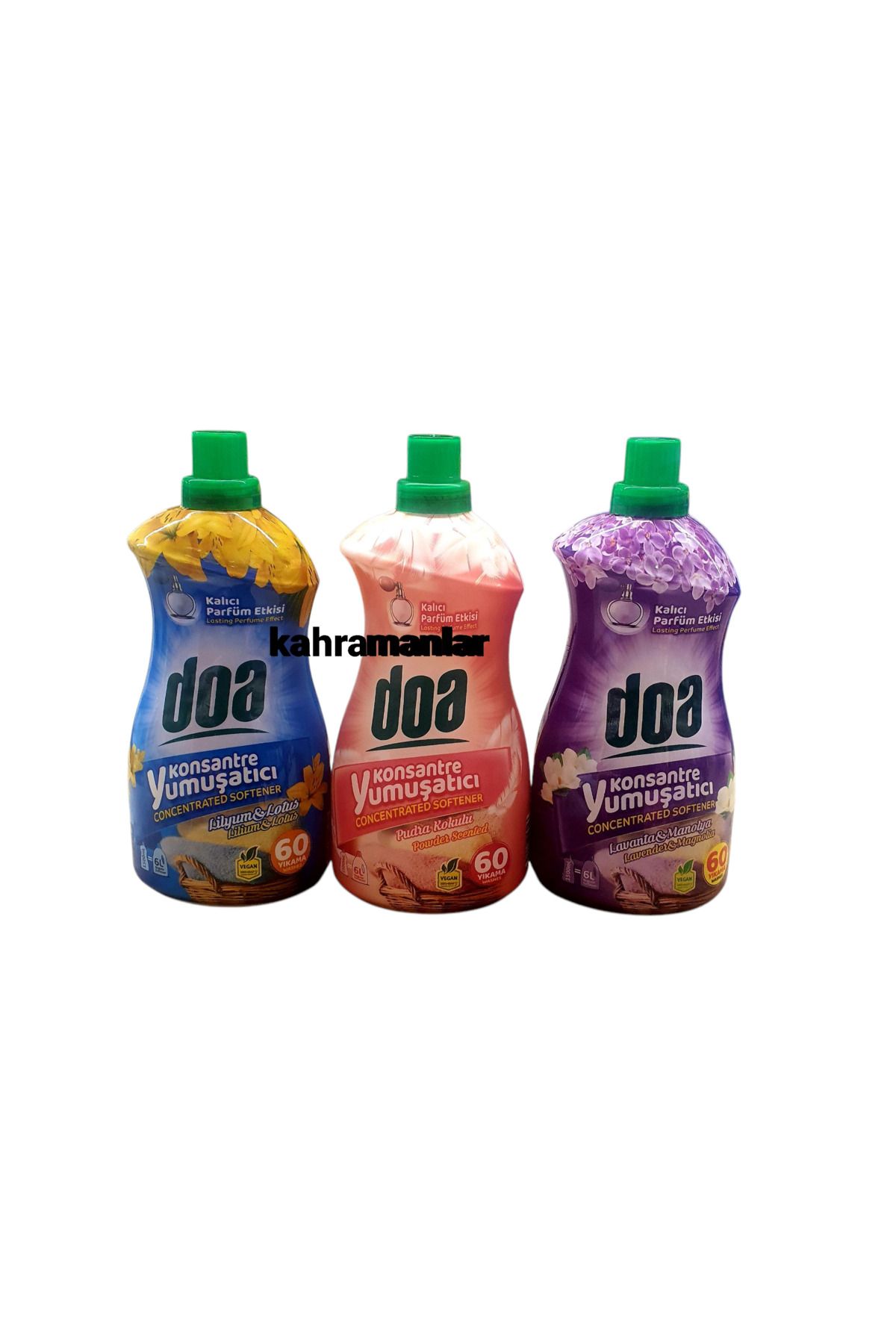 YEŞİLLİ STORE Yumuşatıcı Çeşitleri kalıcı parfüm mis kokulu 3 adet 1500 ml