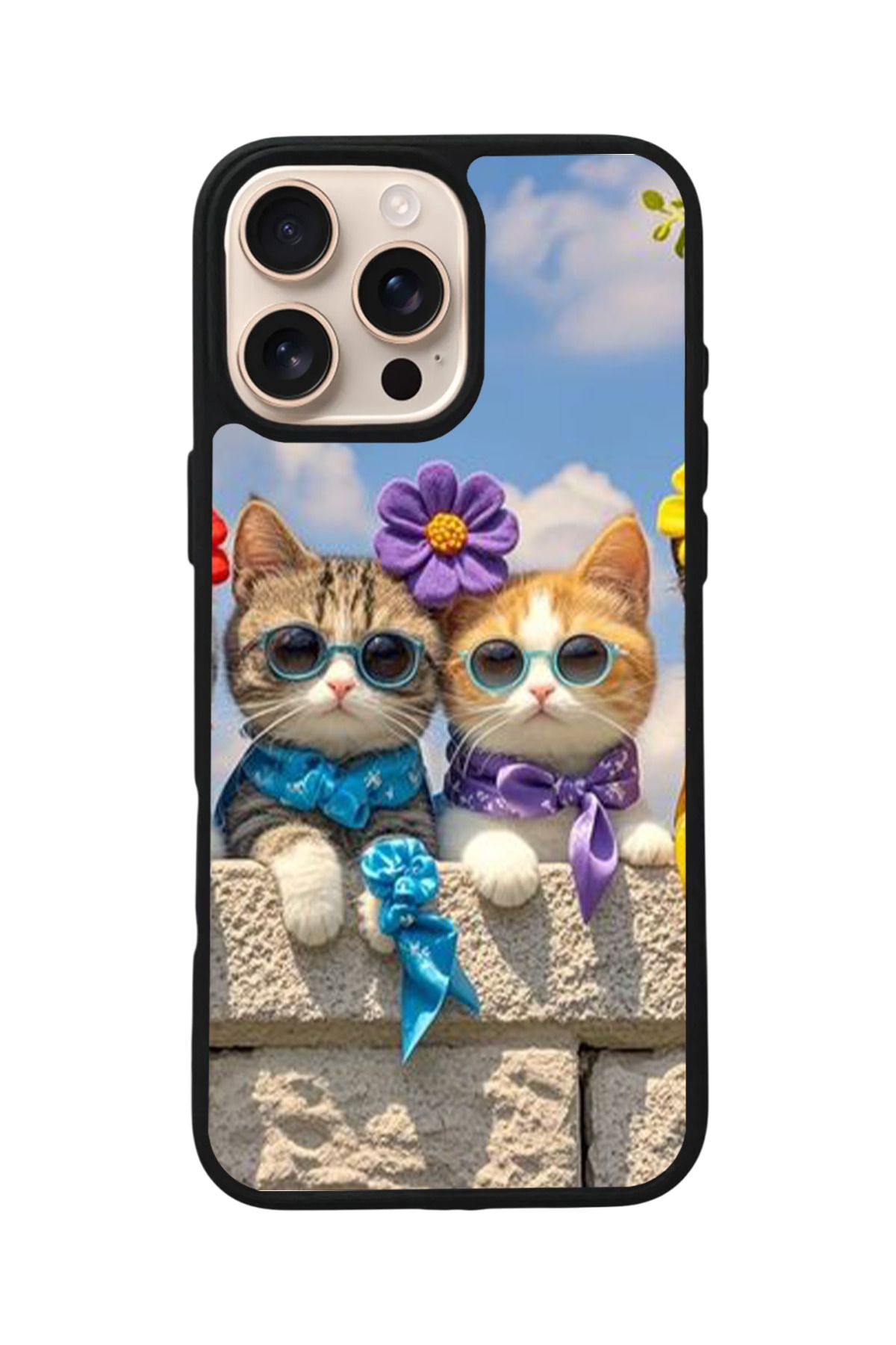 Aksel Kılıf Apple iPhone 15 Pro Uyumlu Baskılı,Mat Siyah,Yumuşak Silikon,Koruyucu,Şok Emici Kapak,Kılıf