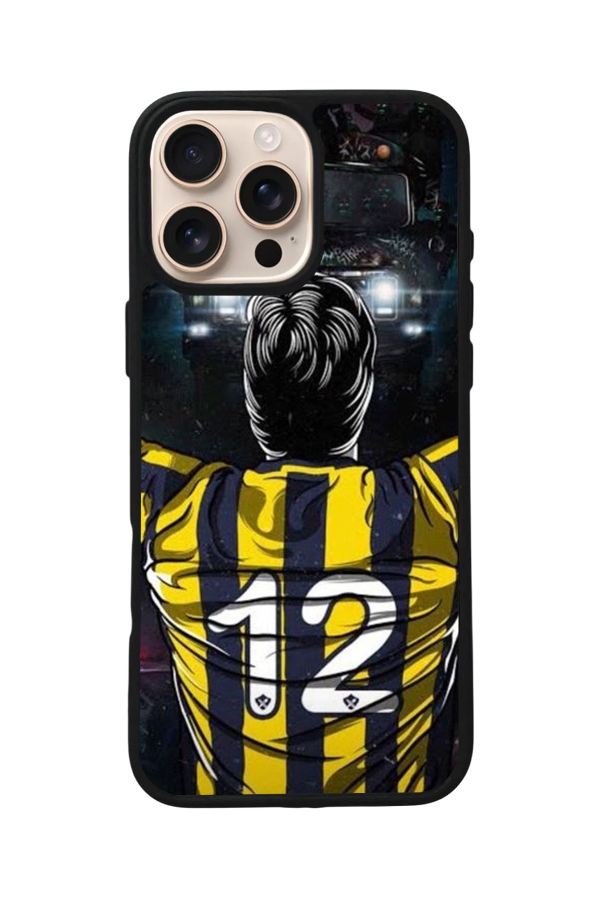 Aksel Kılıf Apple iPhone 16 Pro Max Uyumlu Baskılı,Mat Siyah,Yumuşak Silikon,Koruyucu,Şok Emici Kapak,Kılıf