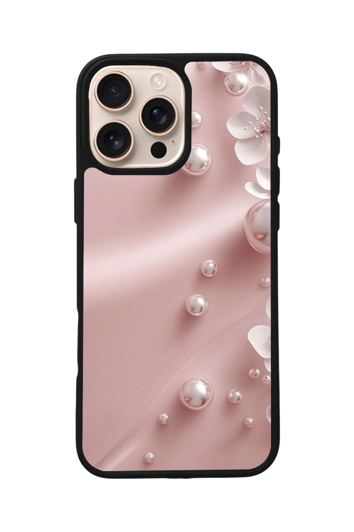 Aksel Kılıf Apple iPhone 16 Pro Max Uyumlu Baskılı,Mat Siyah,Yumuşak Silikon,Koruyucu,Şok Emici Kapak,Kılıf