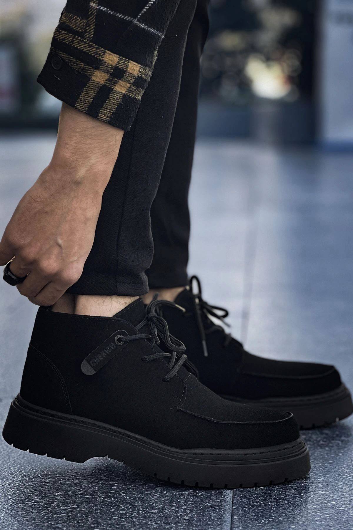 OurStyles CH213 SST Bryggen Erkek Bot SIYAH