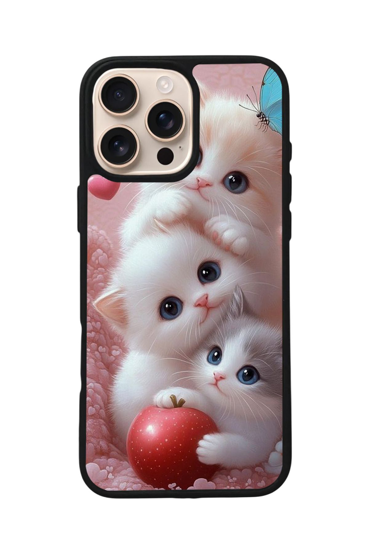 Aksel Kılıf Apple iPhone 15 Pro Max Uyumlu Baskılı,Mat Siyah,Yumuşak Silikon,Koruyucu,Şok Emici Kapak,Kılıf