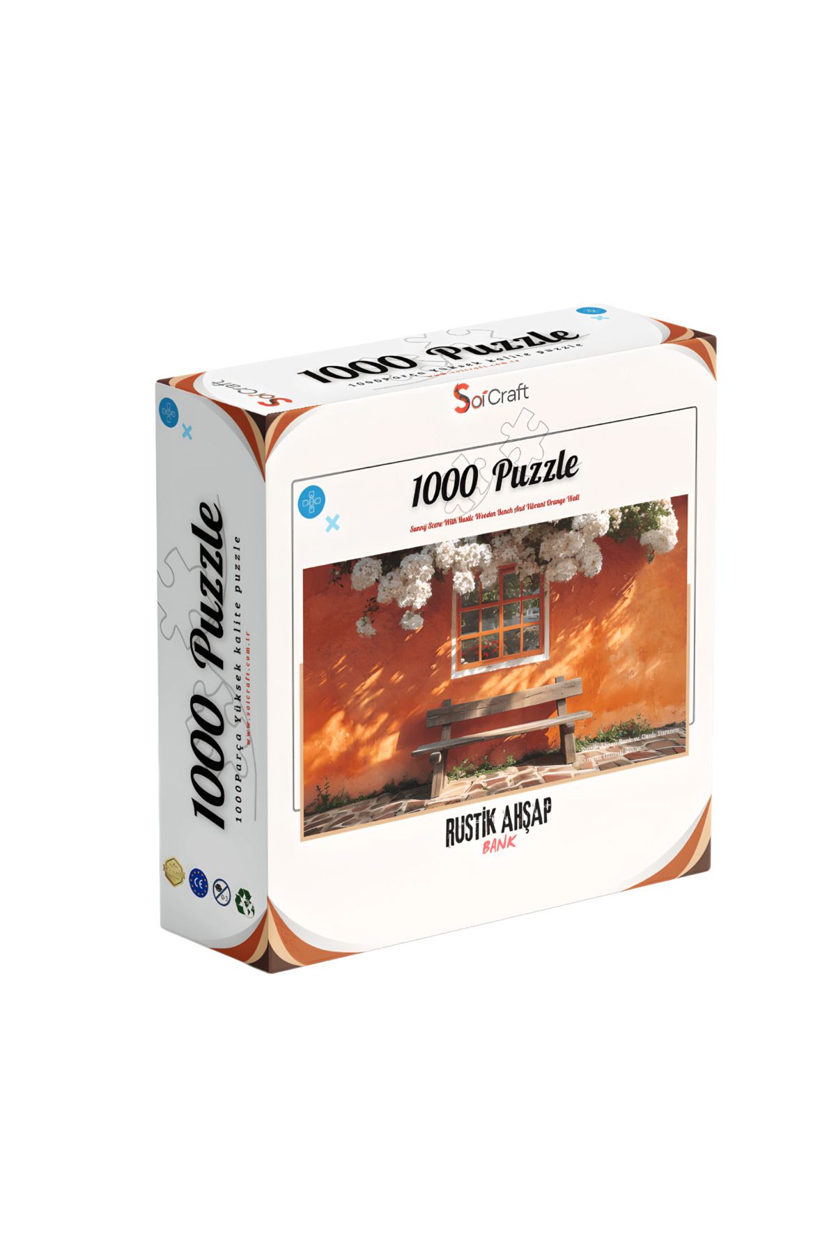 Soi Craft 1000 Parça Puzzle Rustik Ahşap Turuncu
