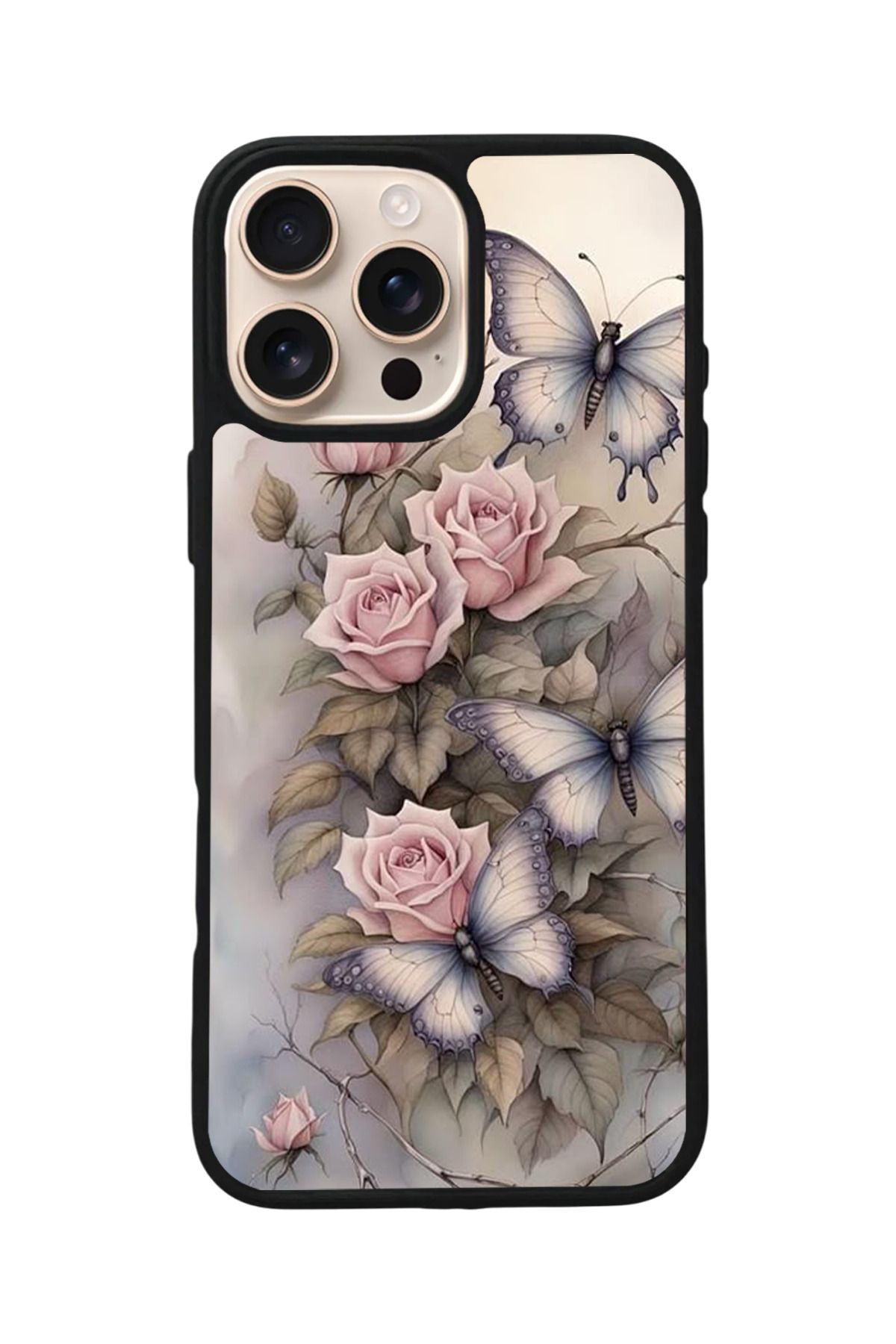 Aksel Kılıf Apple iPhone 14 Pro Uyumlu Baskılı,Mat Siyah,Yumuşak Silikon,Koruyucu,Şok Emici Kapak,Kılıf