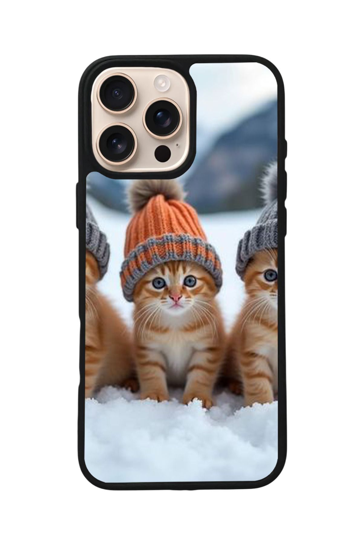 Aksel Kılıf Apple iPhone 14 Pro Max Uyumlu Baskılı,Mat Siyah,Yumuşak Silikon,Koruyucu,Şok Emici Kapak,Kılıf