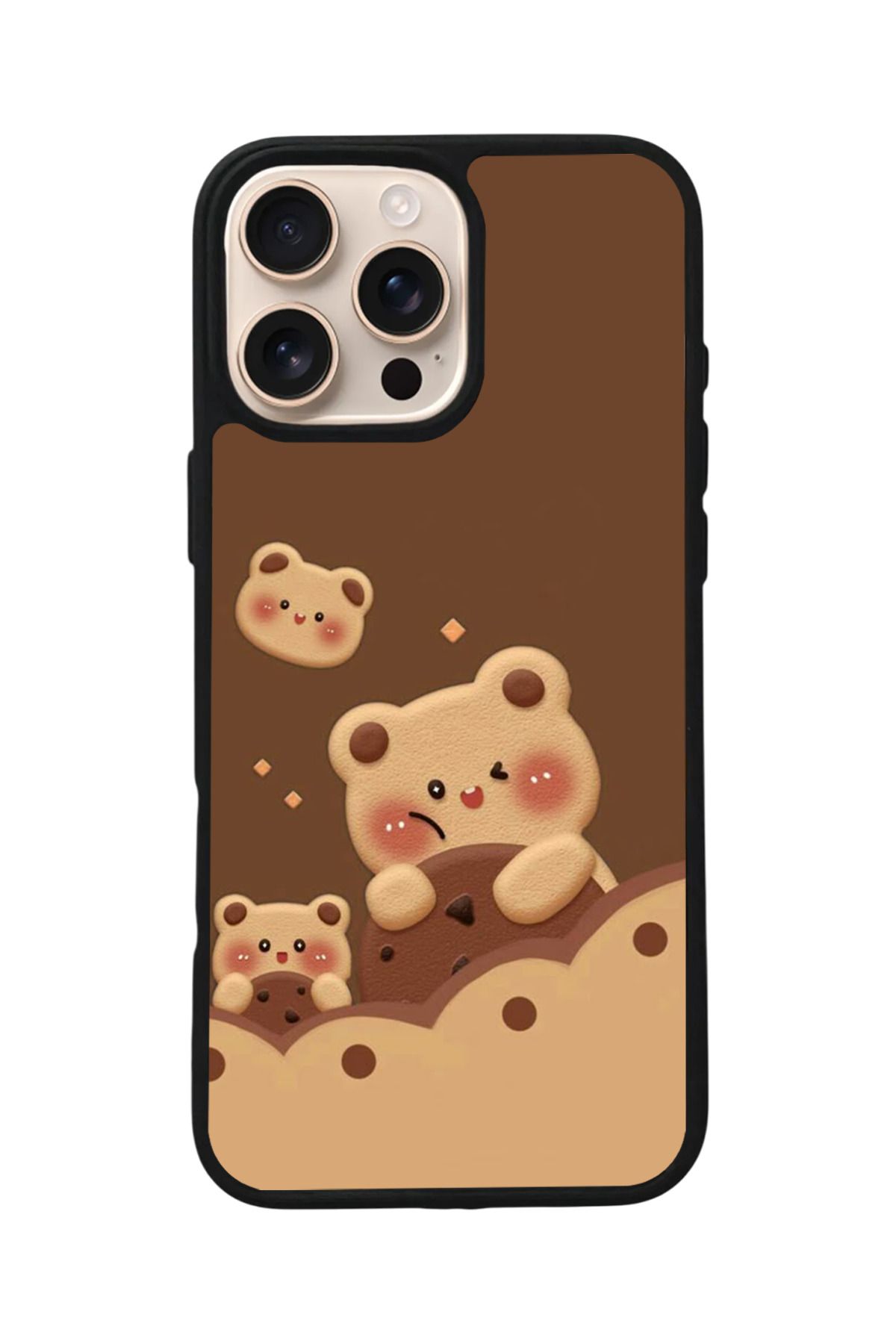 Aksel Kılıf Apple iPhone 16 Pro Uyumlu Baskılı,Mat Siyah,Yumuşak Silikon,Koruyucu,Şok Emici Kapak,Kılıf