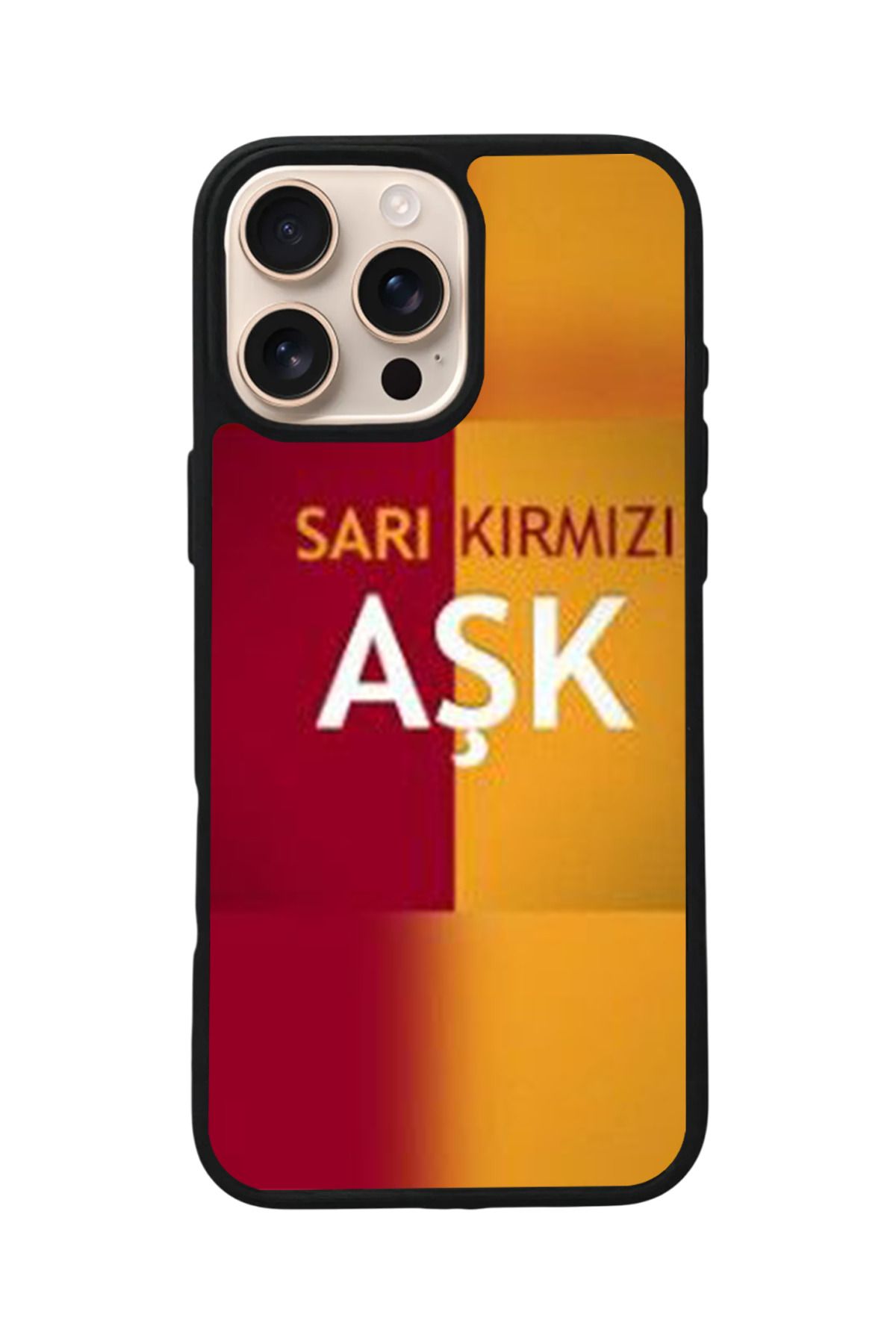 Aksel Kılıf Apple iPhone 16 Pro Max Uyumlu Baskılı,Mat Siyah,Yumuşak Silikon,Koruyucu,Şok Emici Kapak,Kılıf