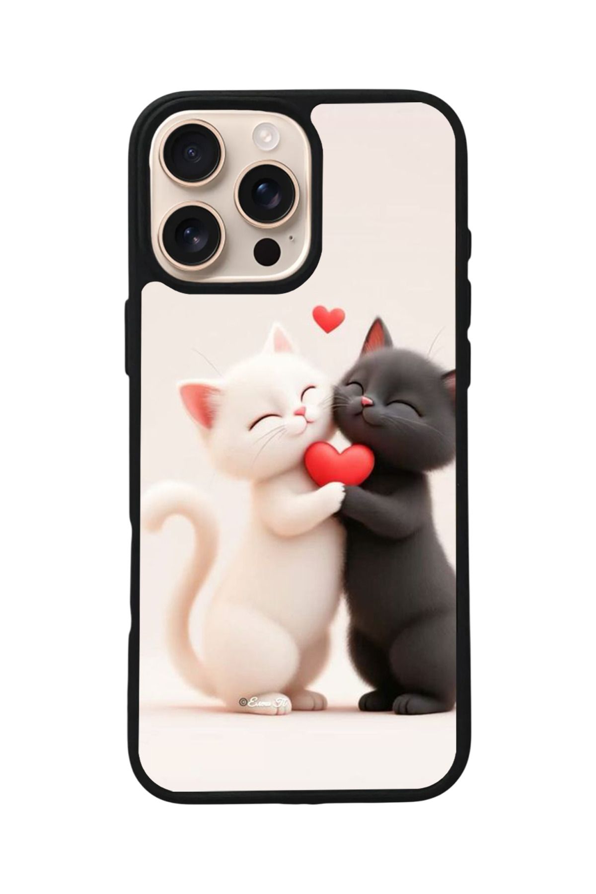 Aksel Kılıf Apple iPhone 15 Pro Uyumlu Baskılı,Mat Siyah,Yumuşak Silikon,Koruyucu,Şok Emici Kapak,Kılıf