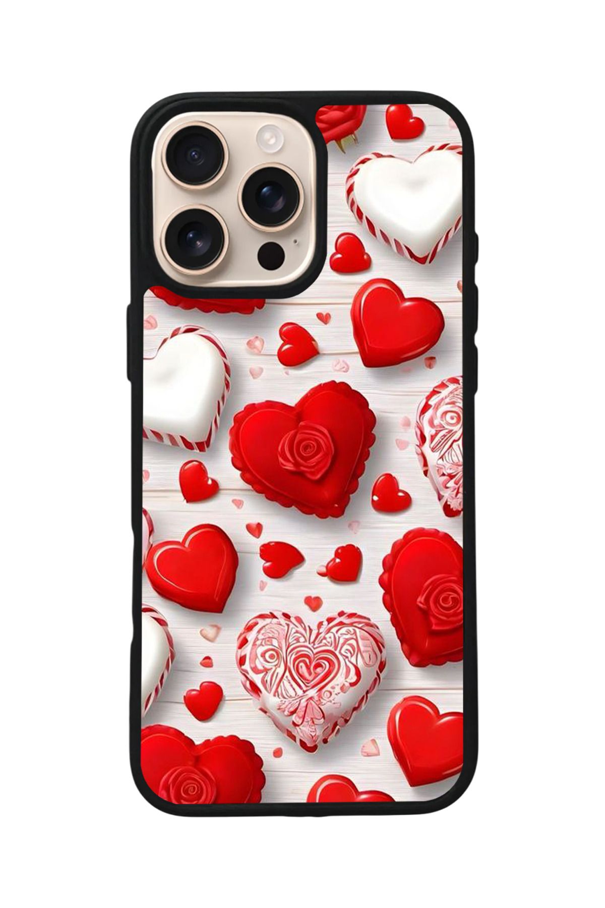 Aksel Kılıf Apple iPhone 16 Pro Uyumlu Baskılı,Mat Siyah,Yumuşak Silikon,Koruyucu,Şok Emici Kapak,Kılıf