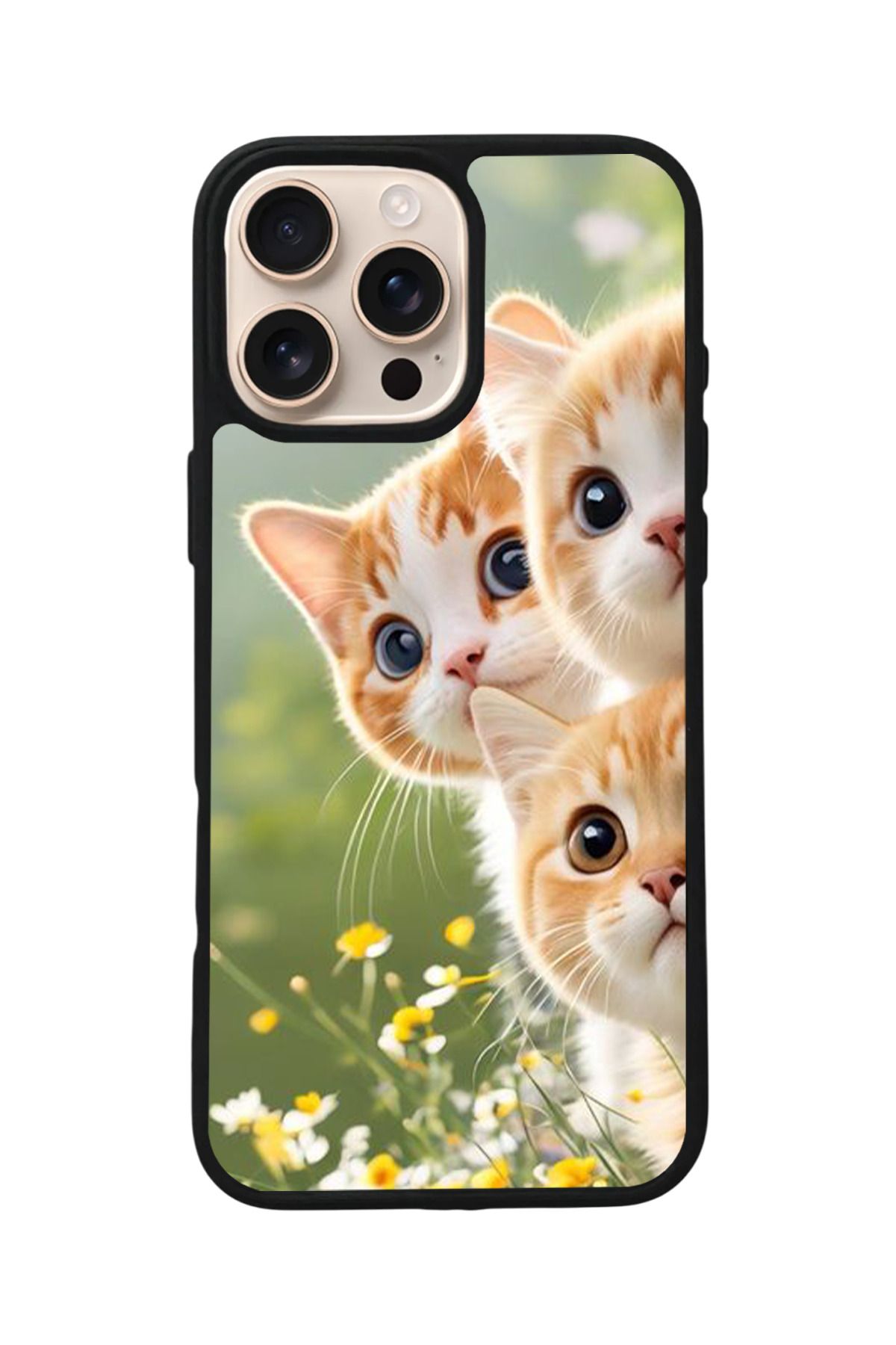 Aksel Kılıf Apple iPhone 15 Pro Uyumlu Baskılı,Mat Siyah,Yumuşak Silikon,Koruyucu,Şok Emici Kapak,Kılıf