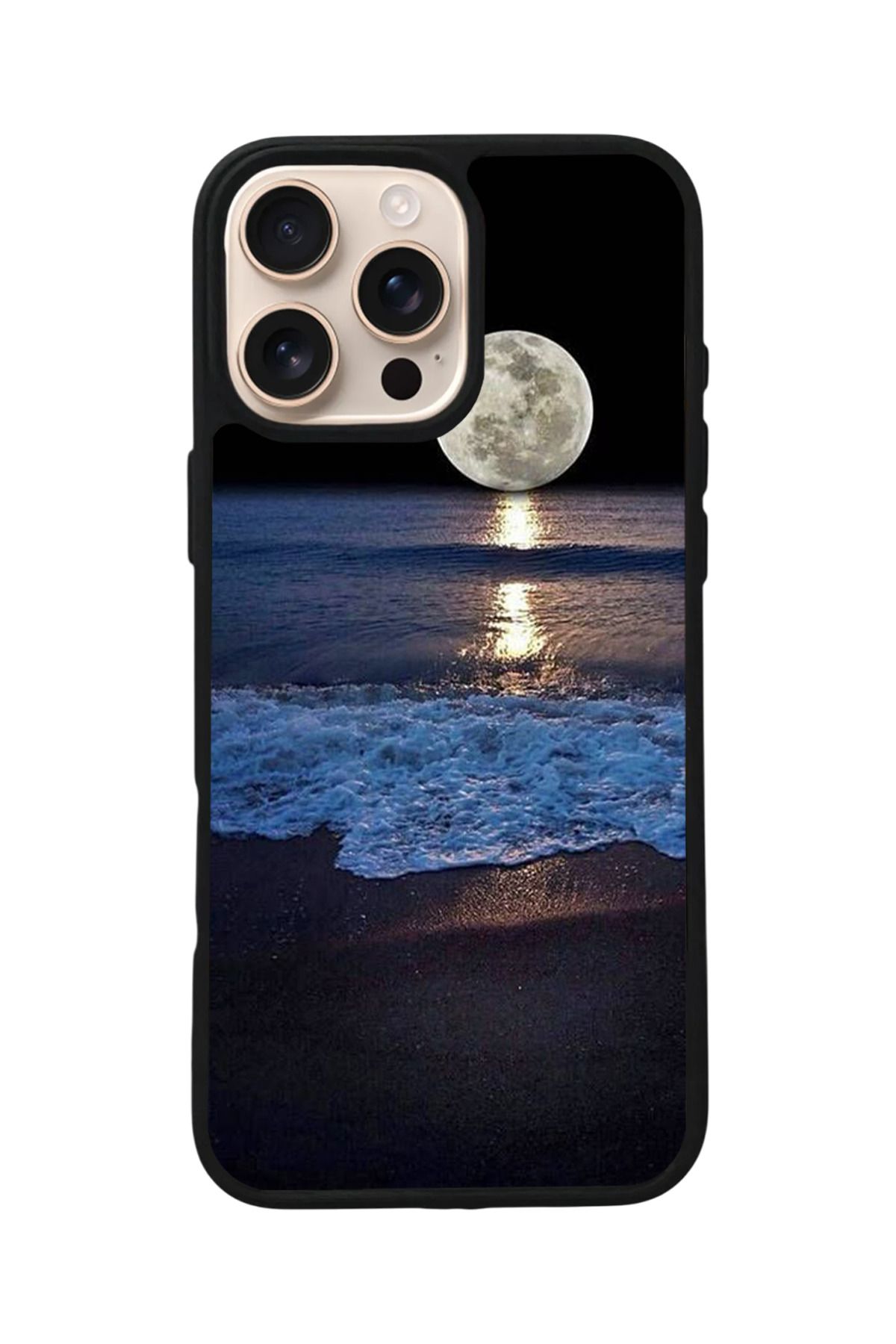 Aksel Kılıf Apple iPhone 16 Pro Uyumlu Baskılı,Mat Siyah,Yumuşak Silikon,Koruyucu,Şok Emici Kapak,Kılıf
