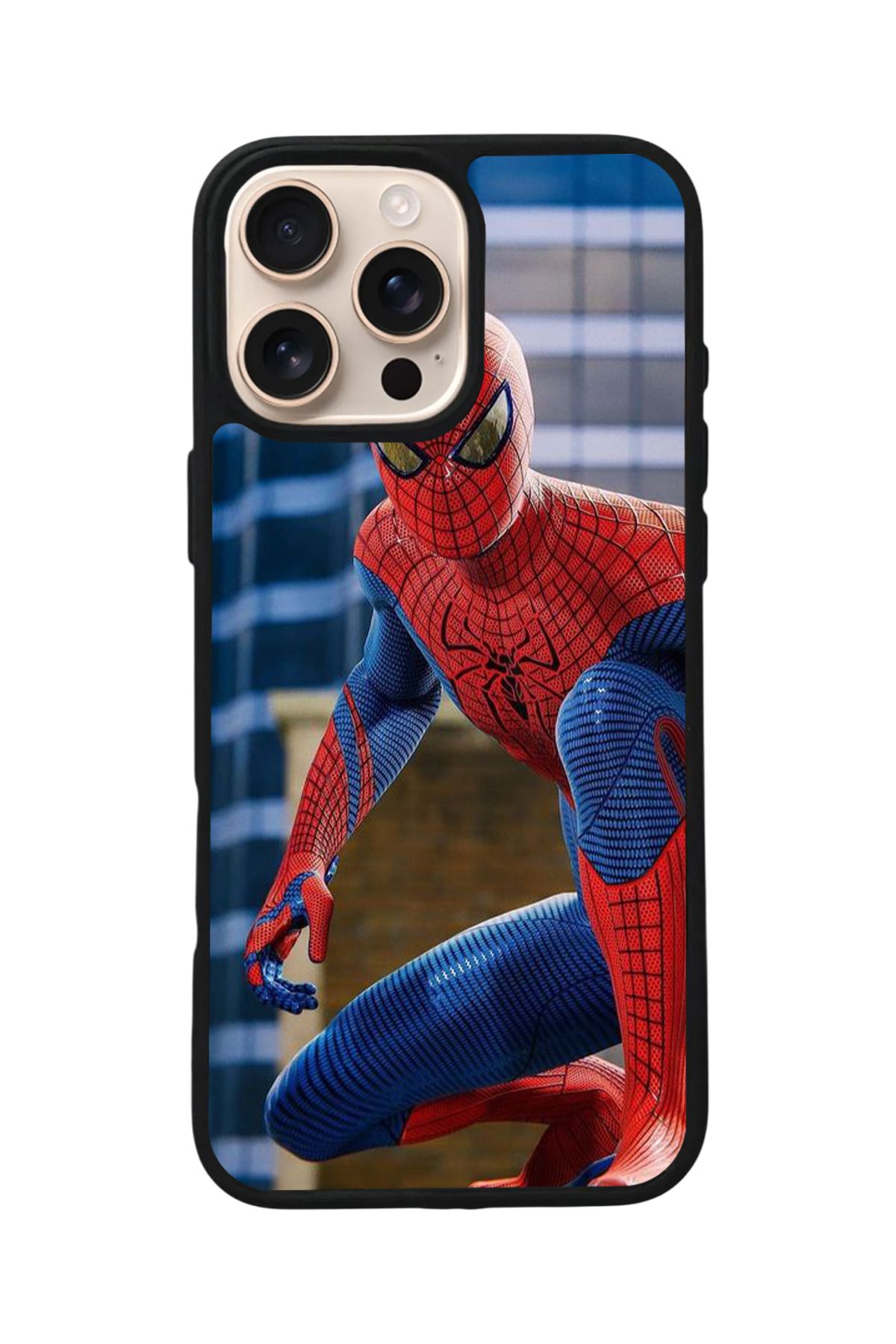 Aksel Kılıf Apple iPhone 16 Pro Max Uyumlu Baskılı,Mat Siyah,Yumuşak Silikon,Koruyucu,Şok Emici Kapak,Kılıf