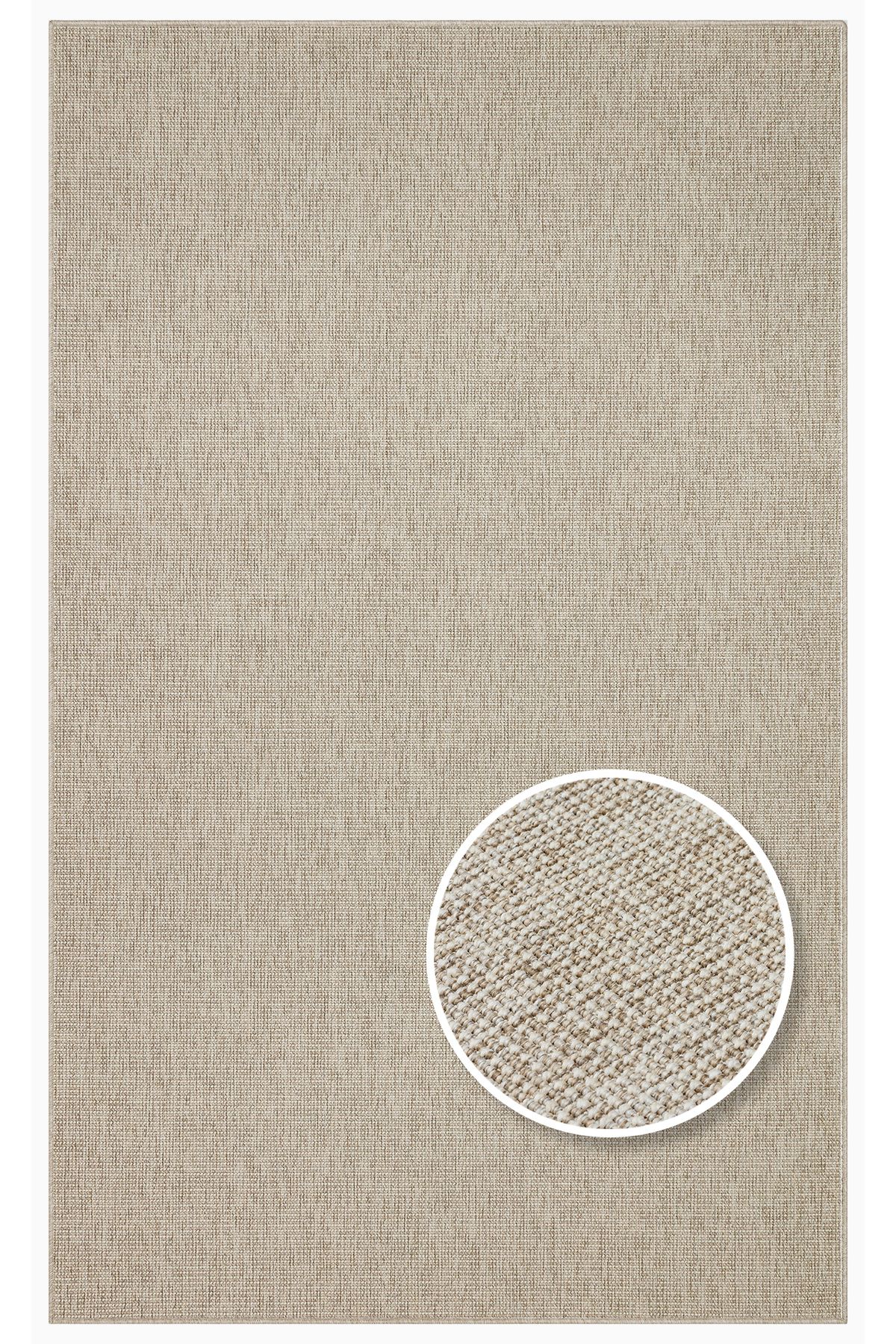 Neşem Halı Boutique EKOHALI Ventura Jüt Sisal VNT 2703 L.Beige hav vermeyen, kolay temizlenebilir sisal görünümlü halı