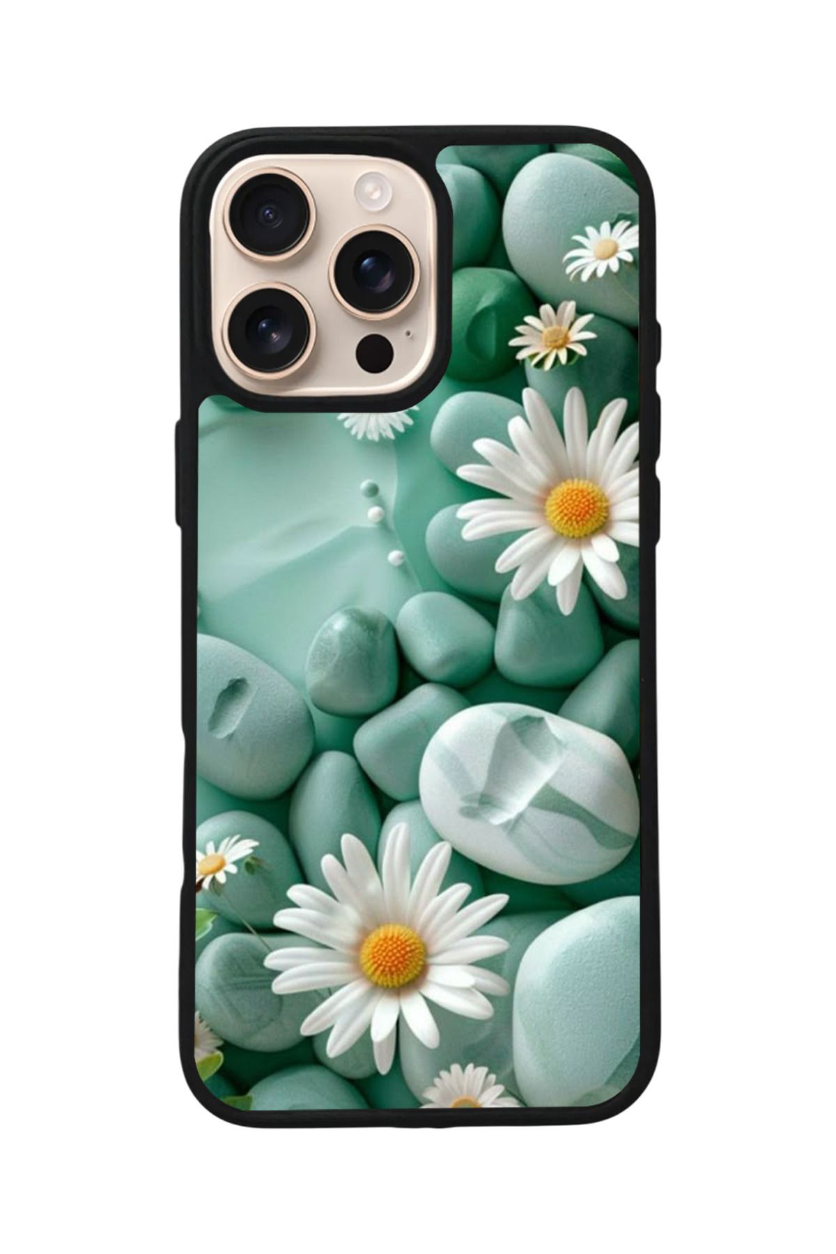 Aksel Kılıf Apple iPhone 16 Pro Uyumlu Baskılı,Mat Siyah,Yumuşak Silikon,Koruyucu,Şok Emici Kapak,Kılıf