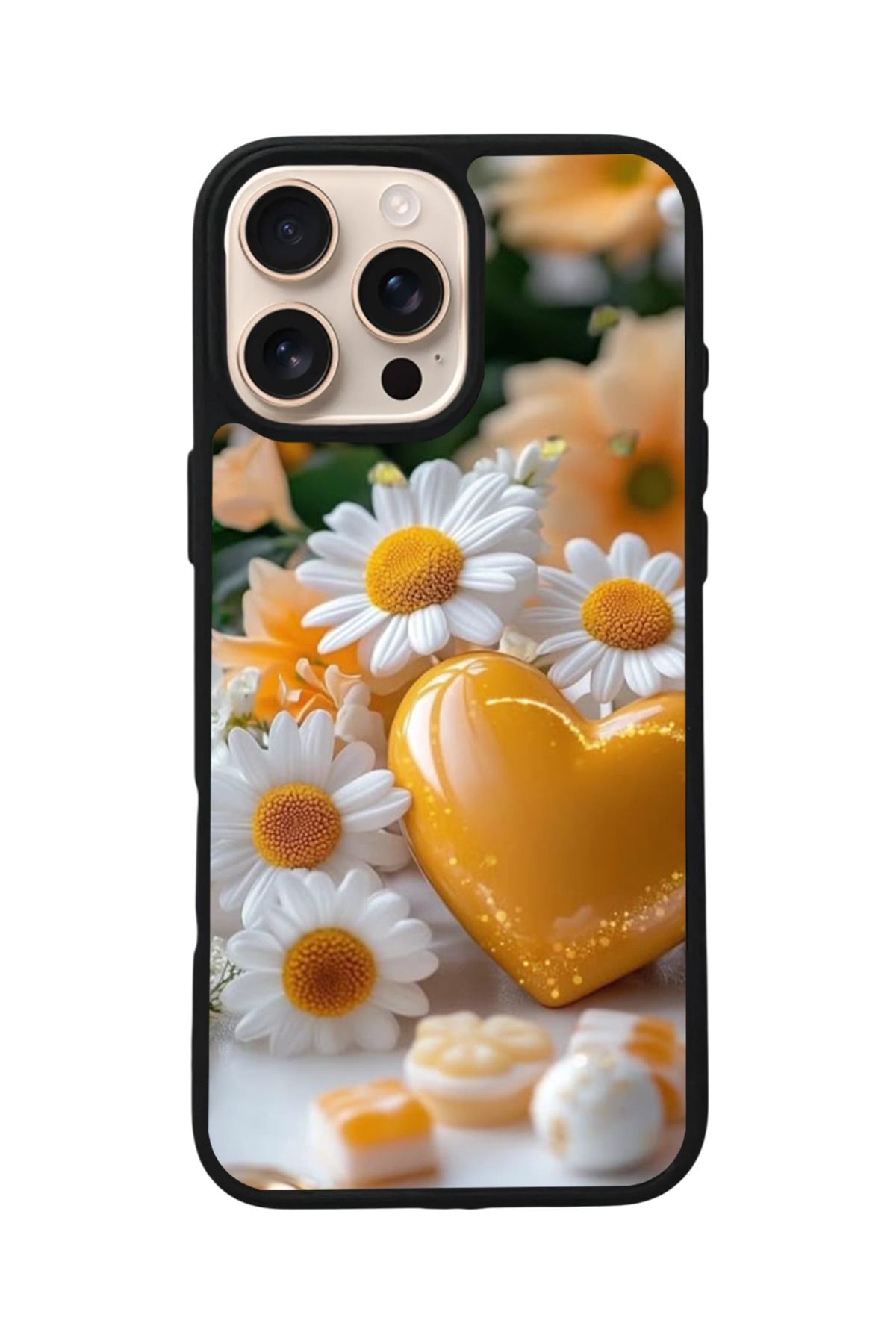 Aksel Kılıf Apple iPhone 16 Pro Max Uyumlu Baskılı,Mat Siyah,Yumuşak Silikon,Koruyucu,Şok Emici Kapak,Kılıf