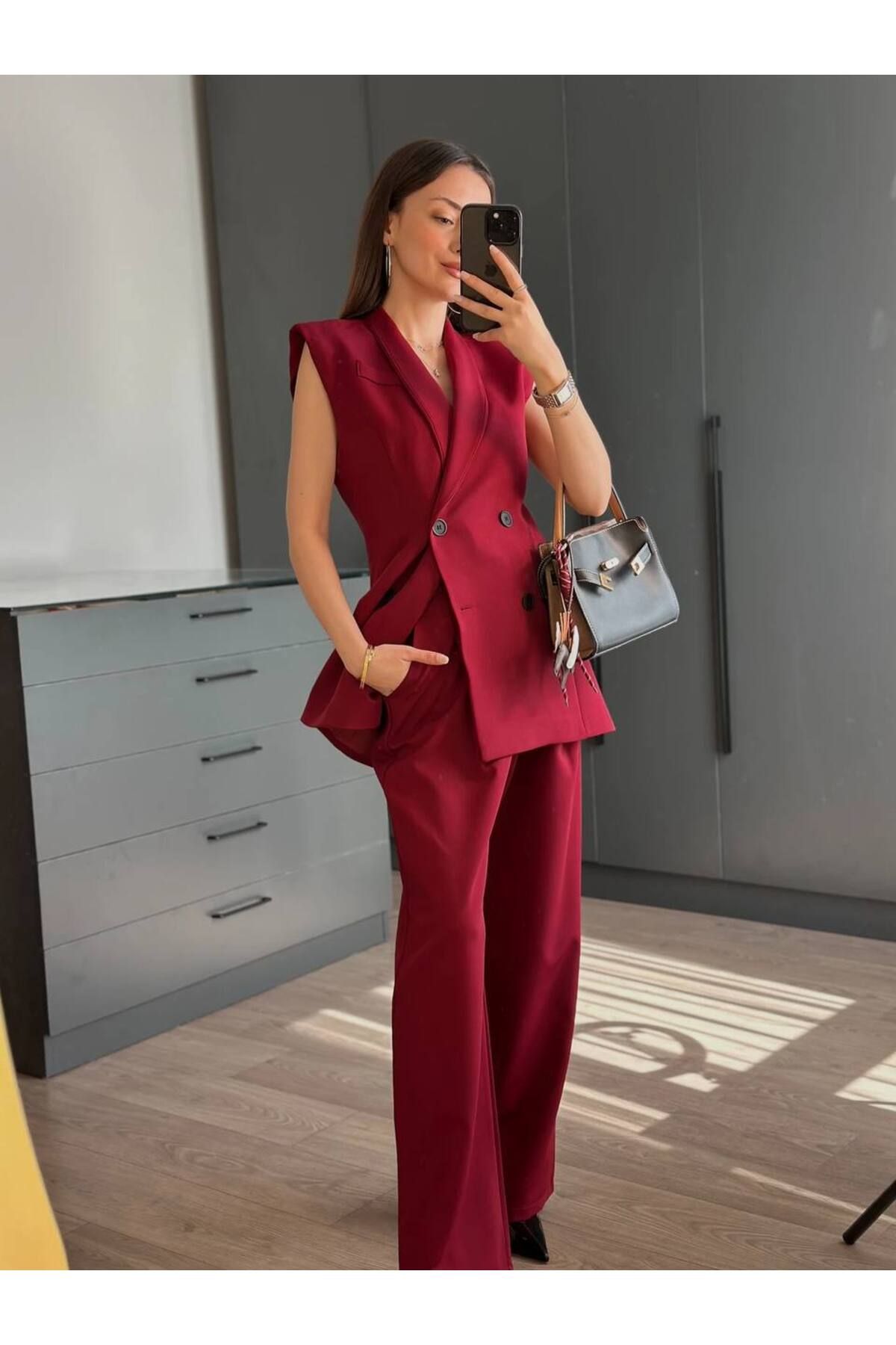 Hotfashion CECİLİA YELEK PANTOLON TAKIM